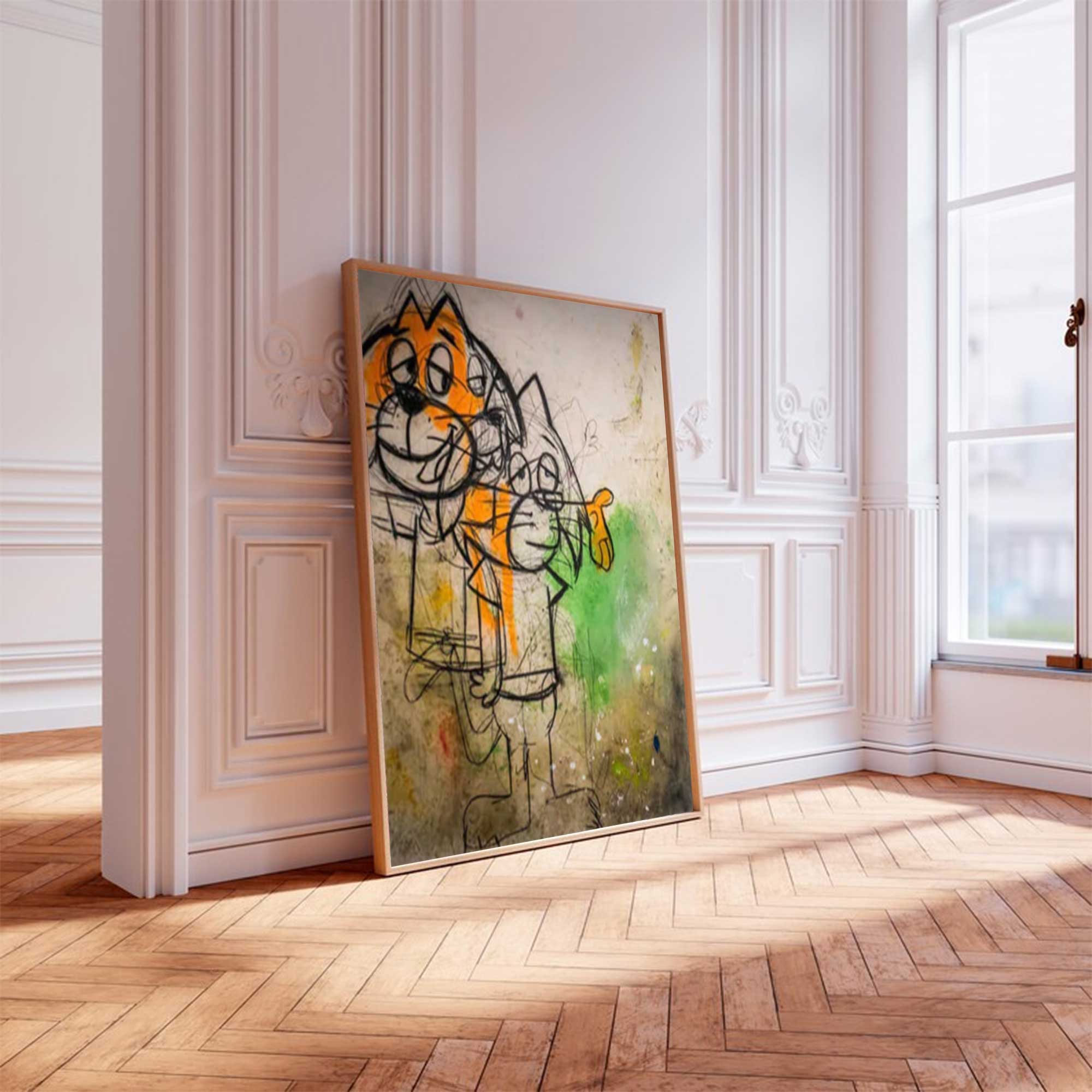 Pop Street graffiti art street Cartoon drawing style art urban street art