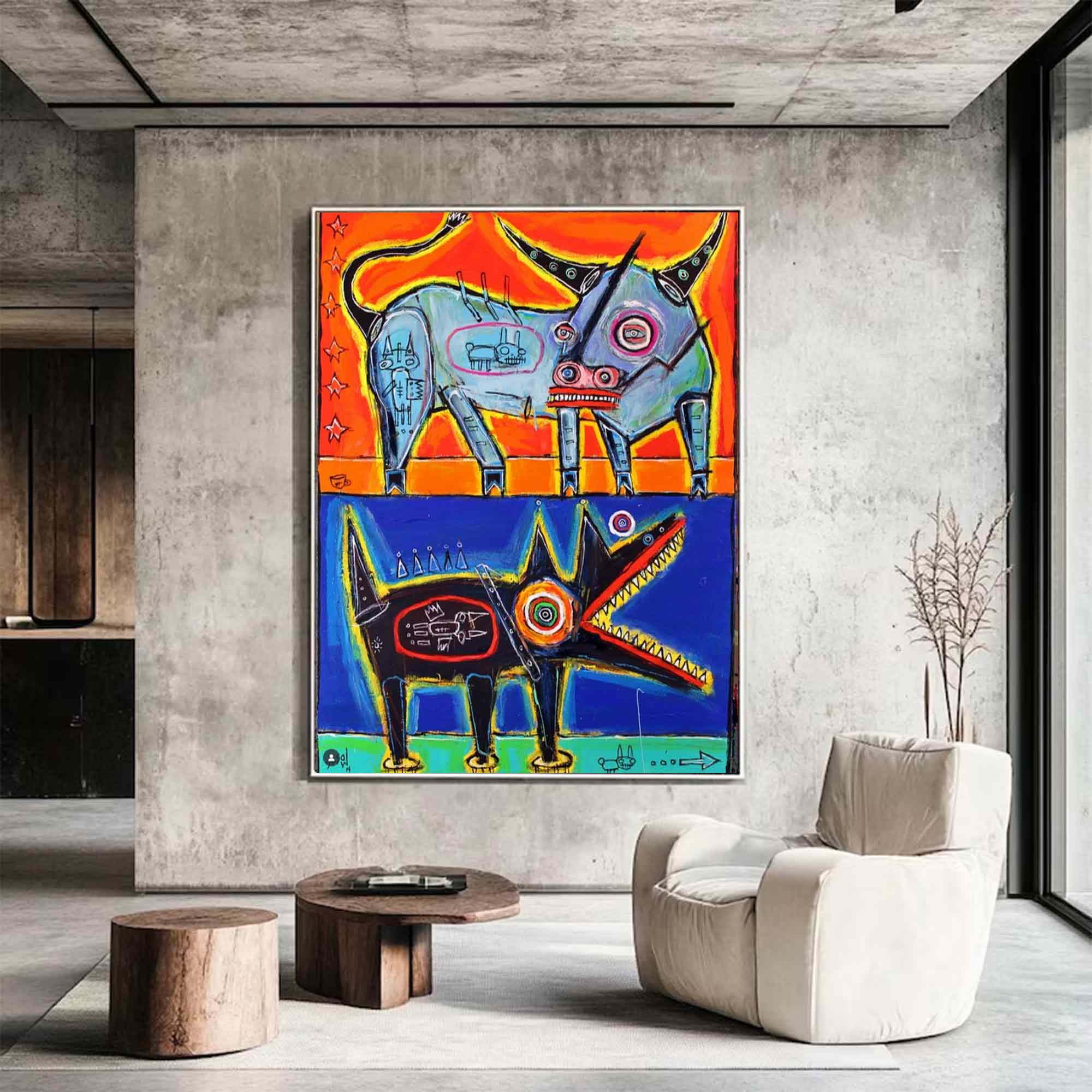 Colorful Pop Art Street Graffiti Art painting Modern Street Pop Art