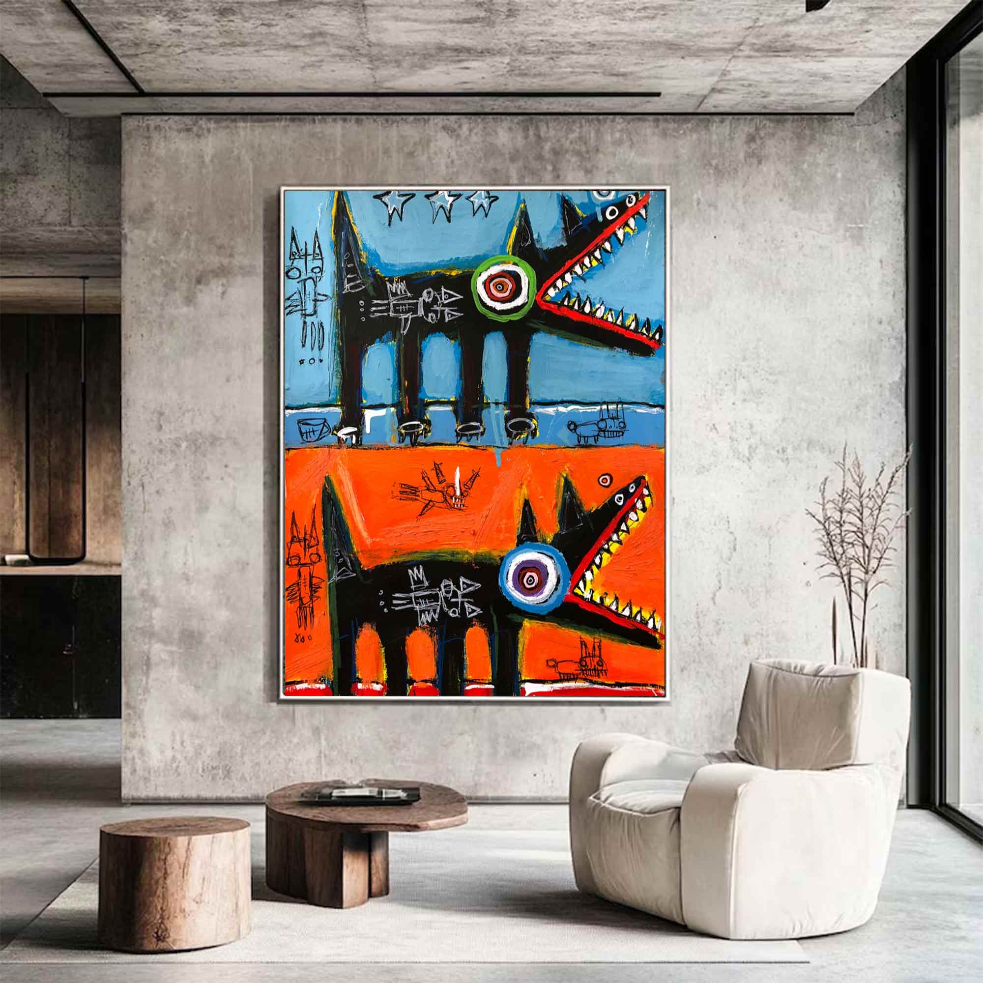 Colorful Pop Art Street Graffiti Art painting Modern Street Pop Art