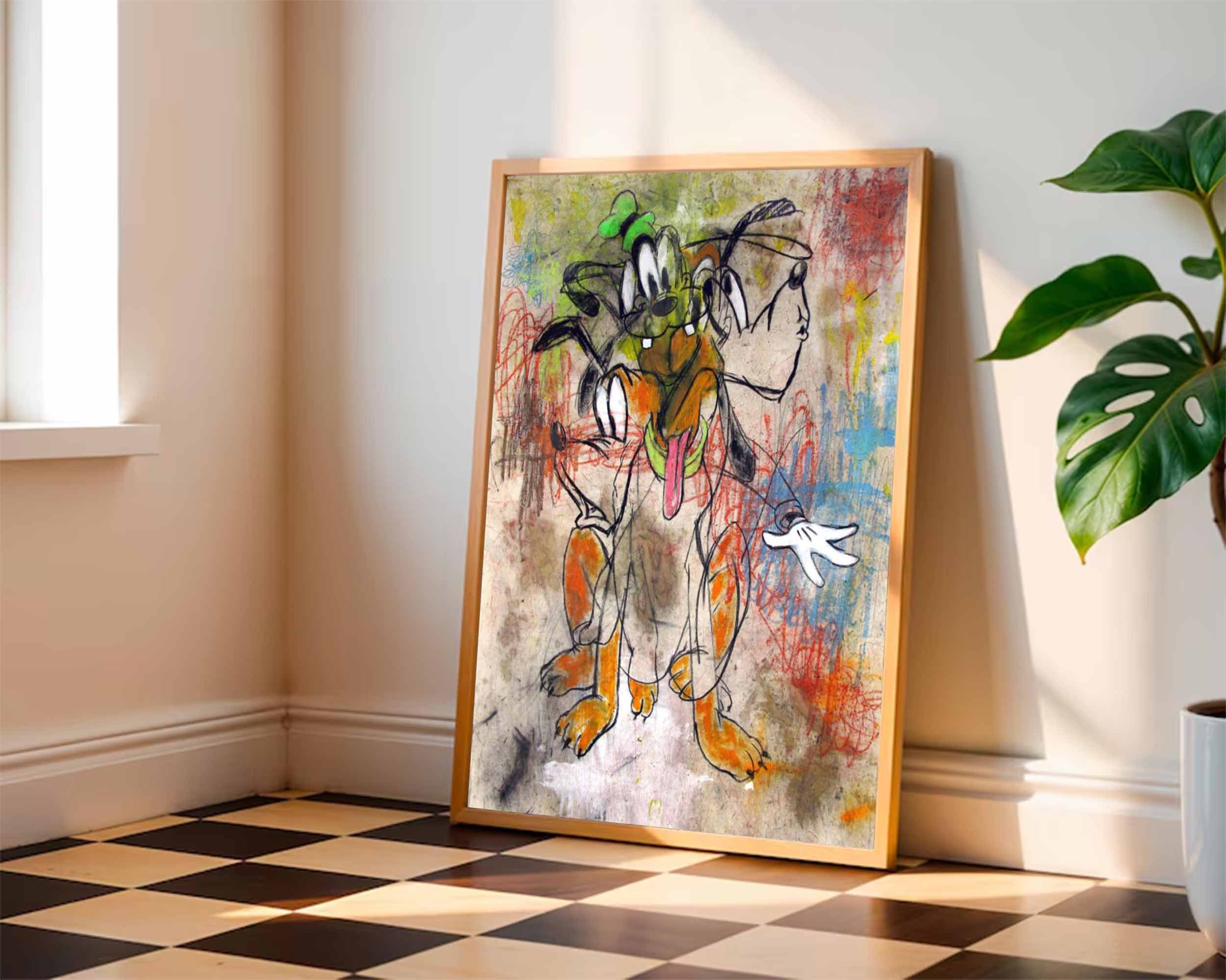 cartoon style abstract art colorful Pop graffiti Art street graffiti art