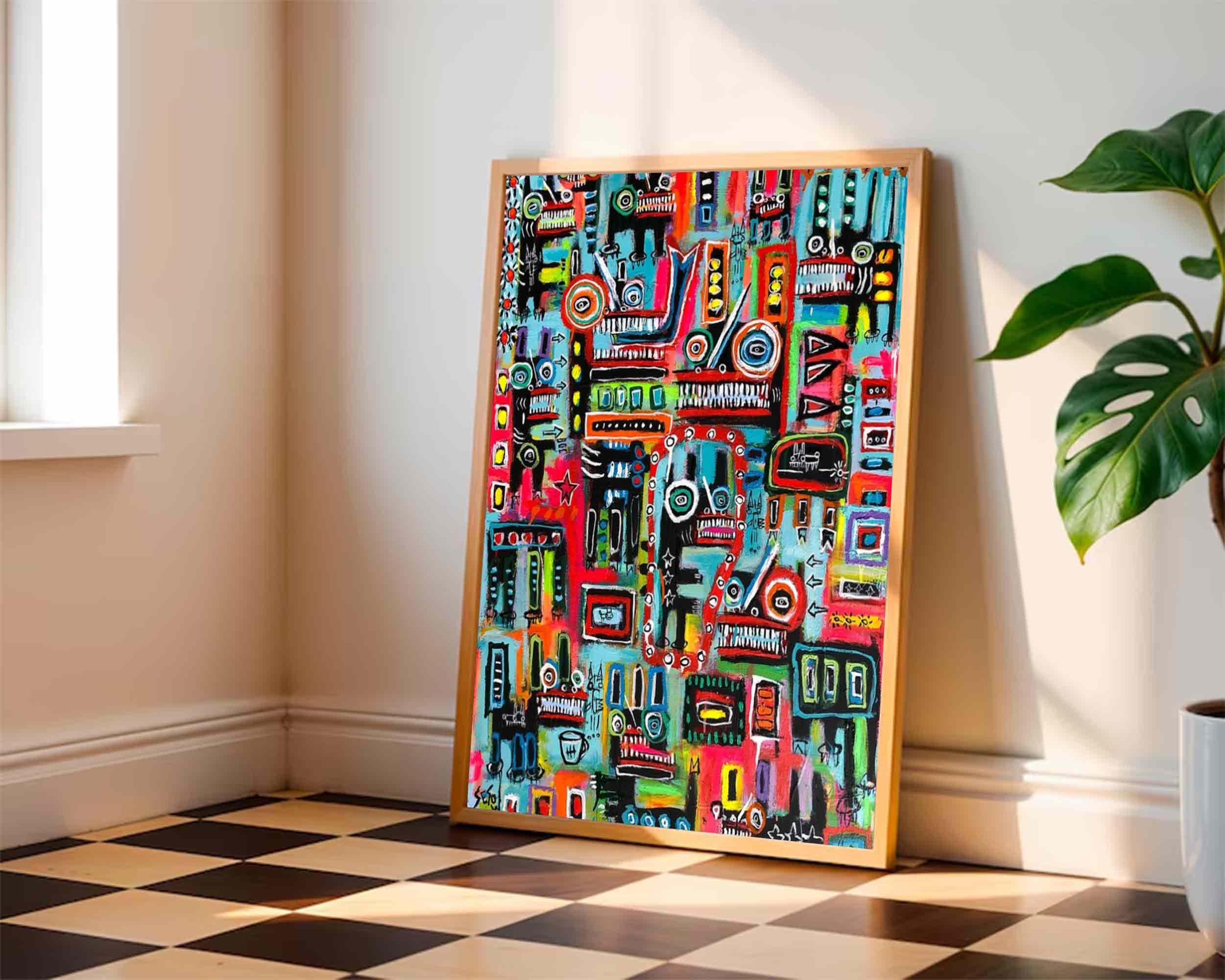 Pop Abstract Art Abstract Graffiti Style Painting Modern Graffiti Art