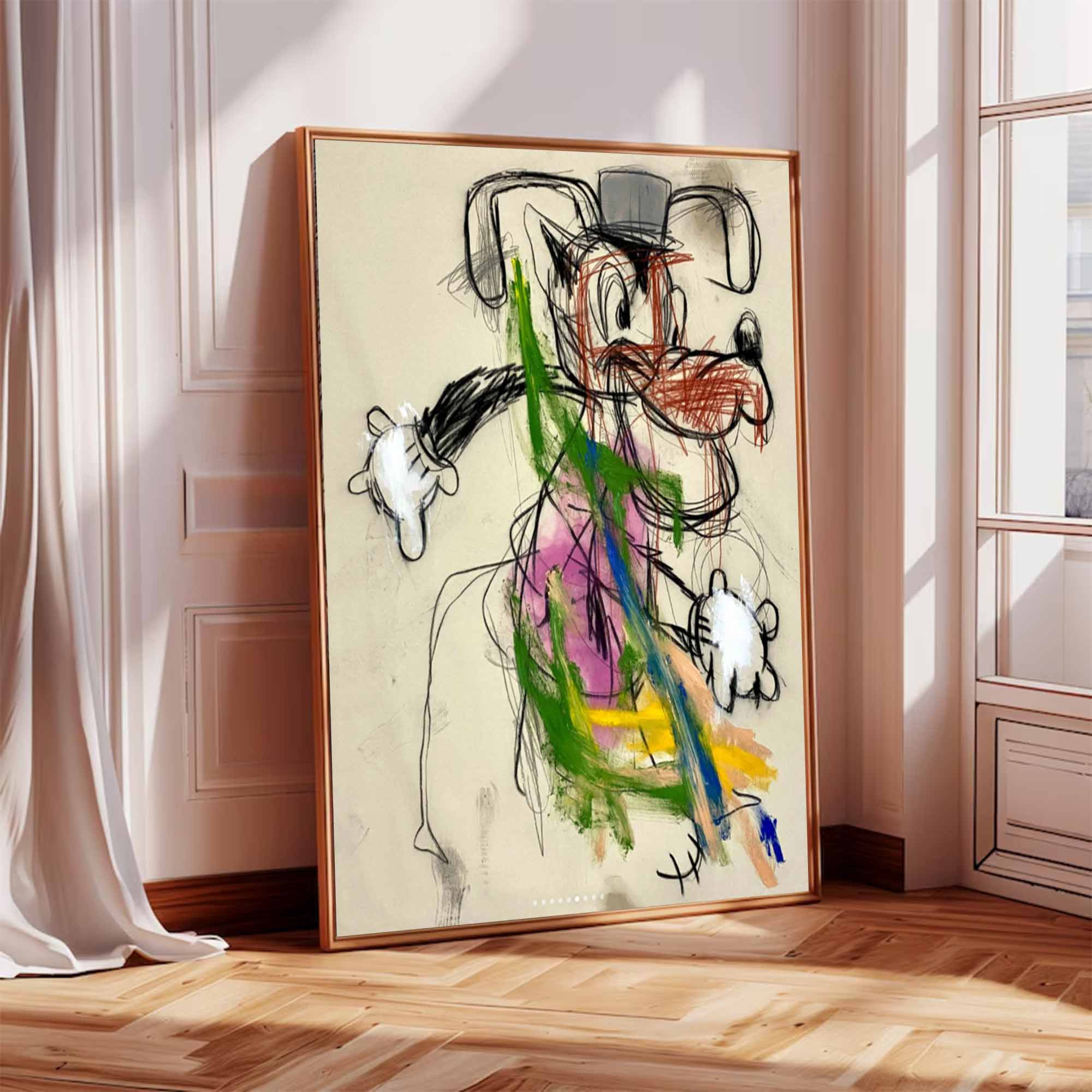 Disney's Goofy graffiti art colorful Pop graffiti Art street graffiti art