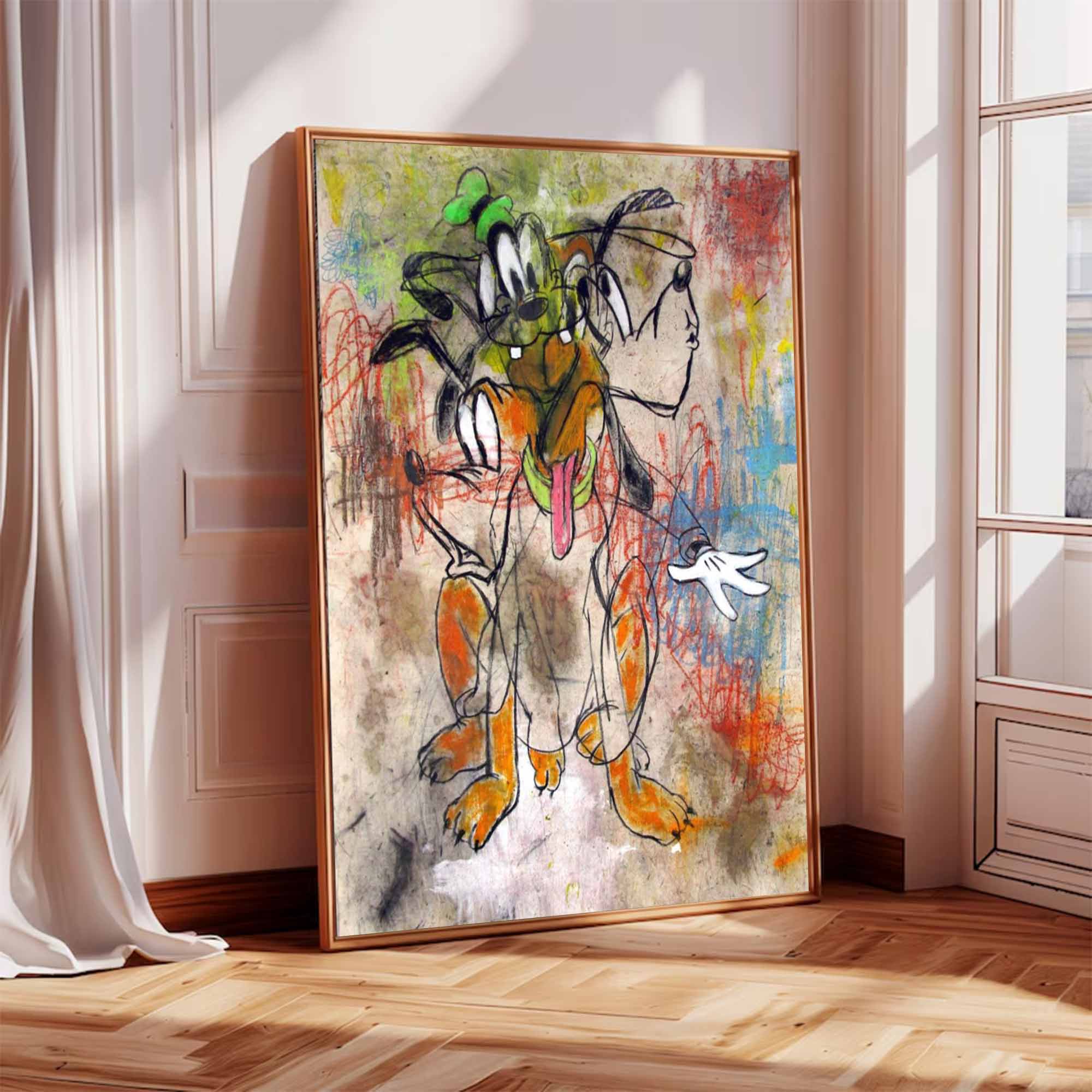 cartoon style abstract art colorful Pop graffiti Art street graffiti art