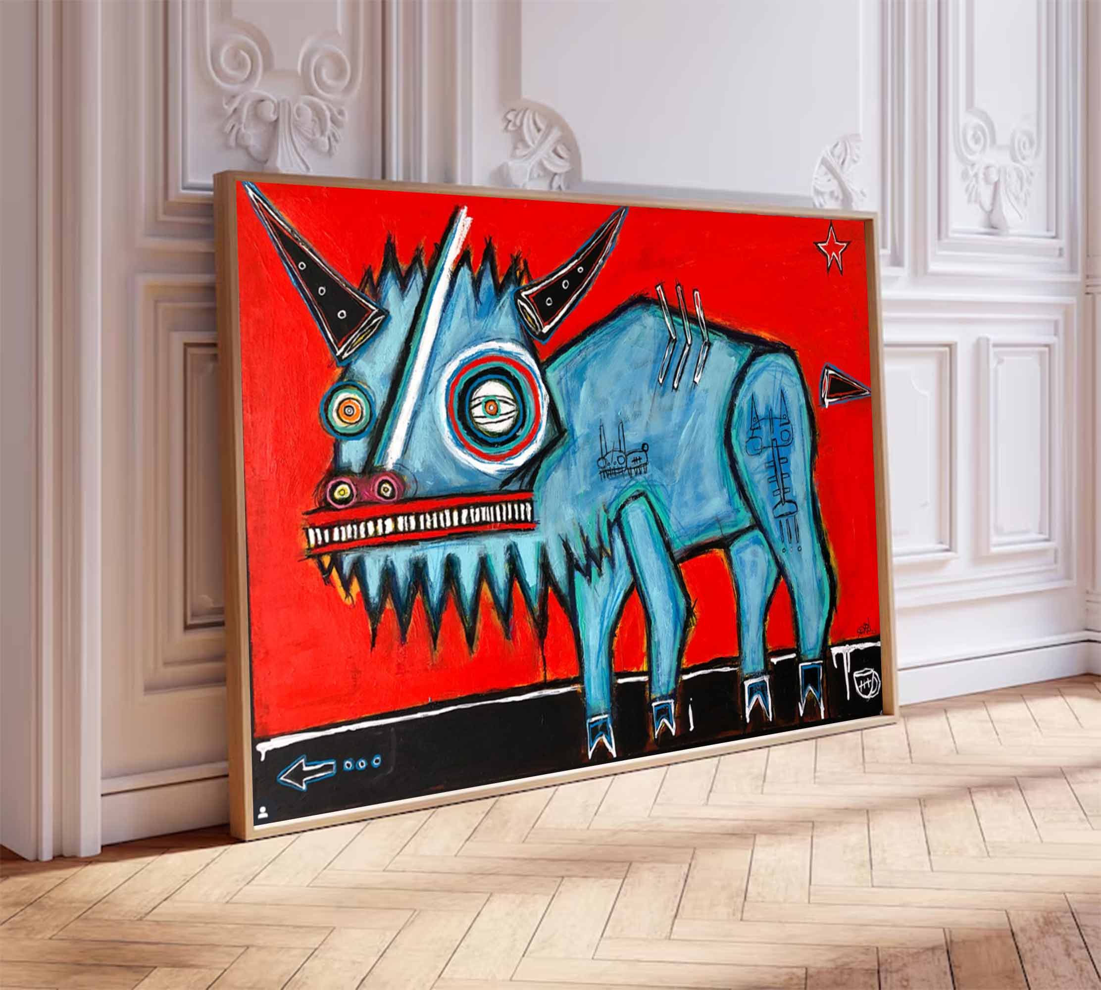 Modern Graffiti Style Art Red Pop Art Red Street Graffiti painting