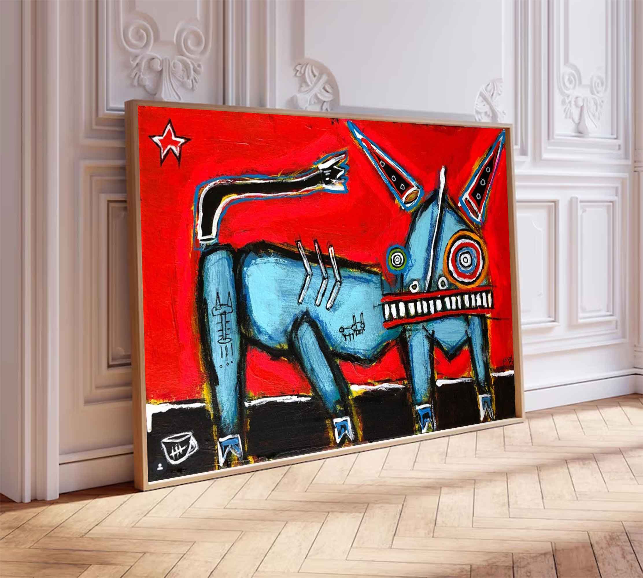 Modern Graffiti Style Art Red Pop Art Red Street Graffiti painting