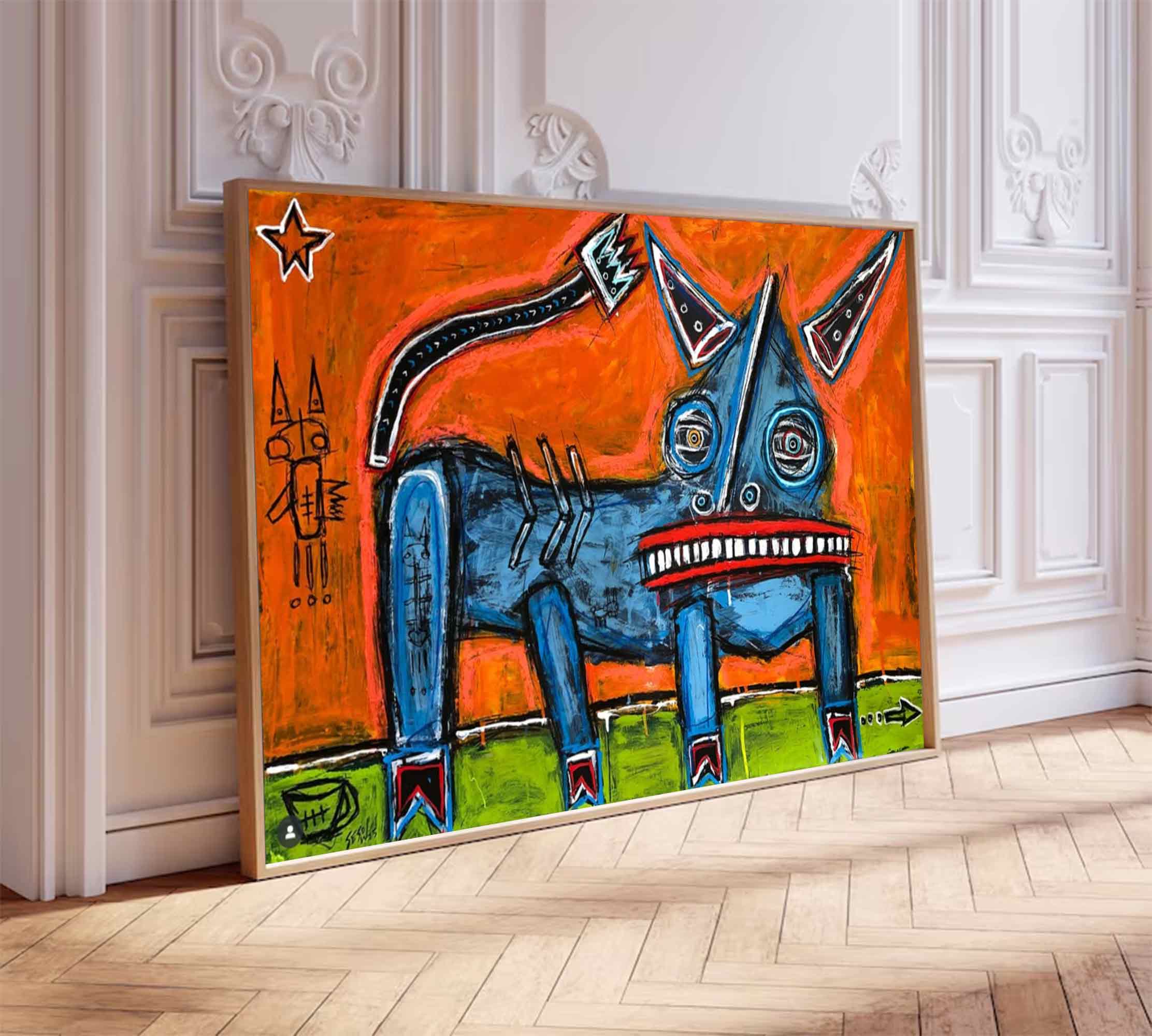 Modern Graffiti Style Art Red Pop Art Red Street Graffiti painting