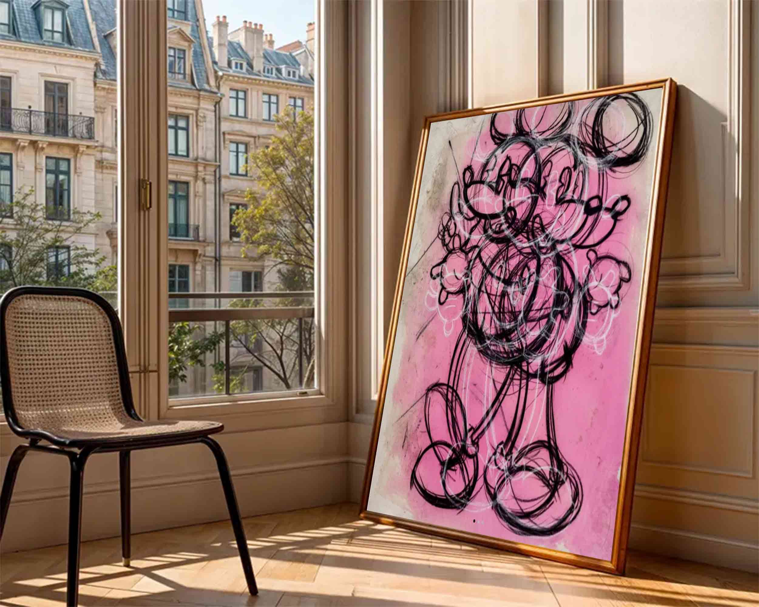 Mickey Mouse cartoon Graffiti painting street graffiti style art