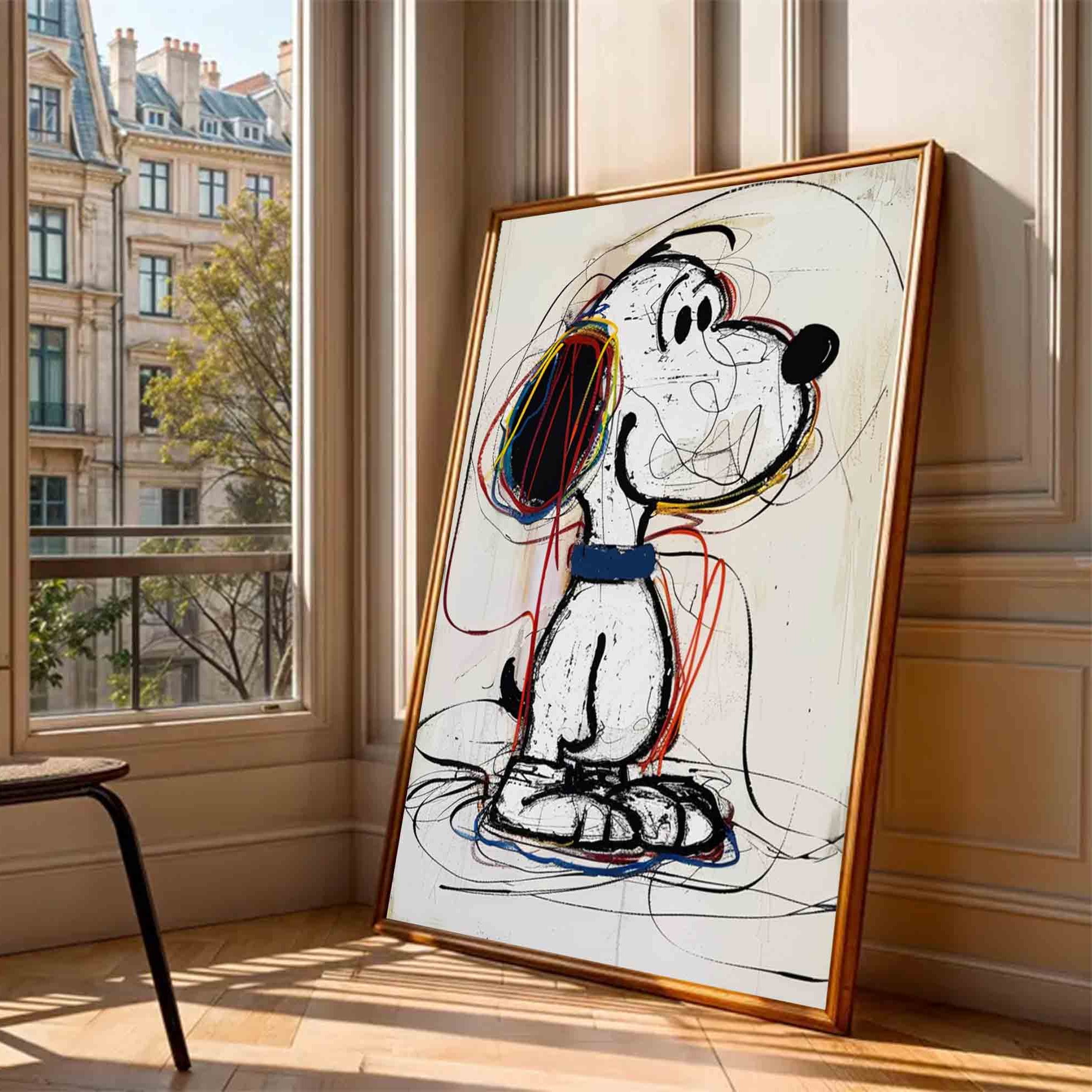 street art style graffiti wall decor Snoopy cartoon Graffiti painting