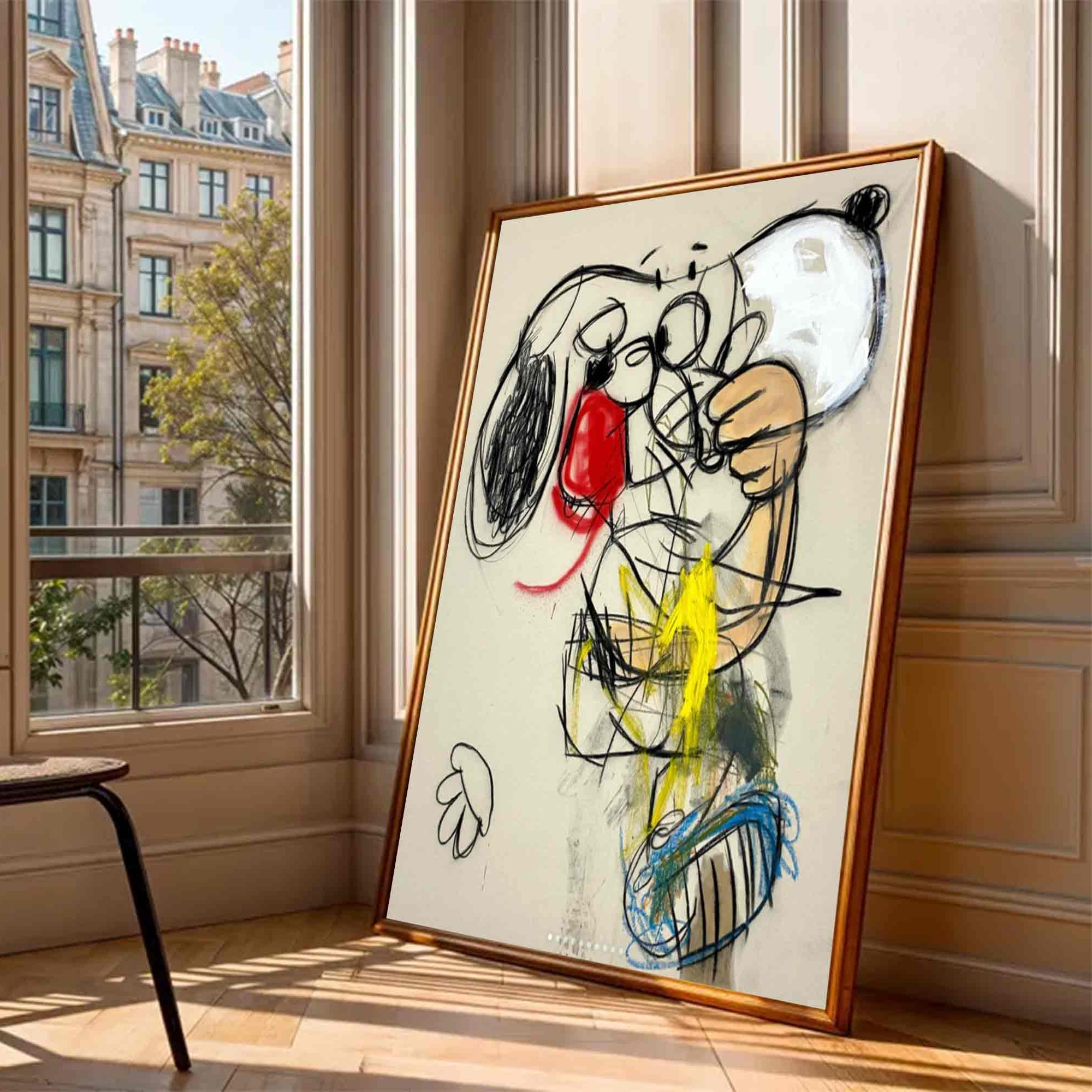 Snoopy cartoon Graffiti painting street art style graffiti wall decor