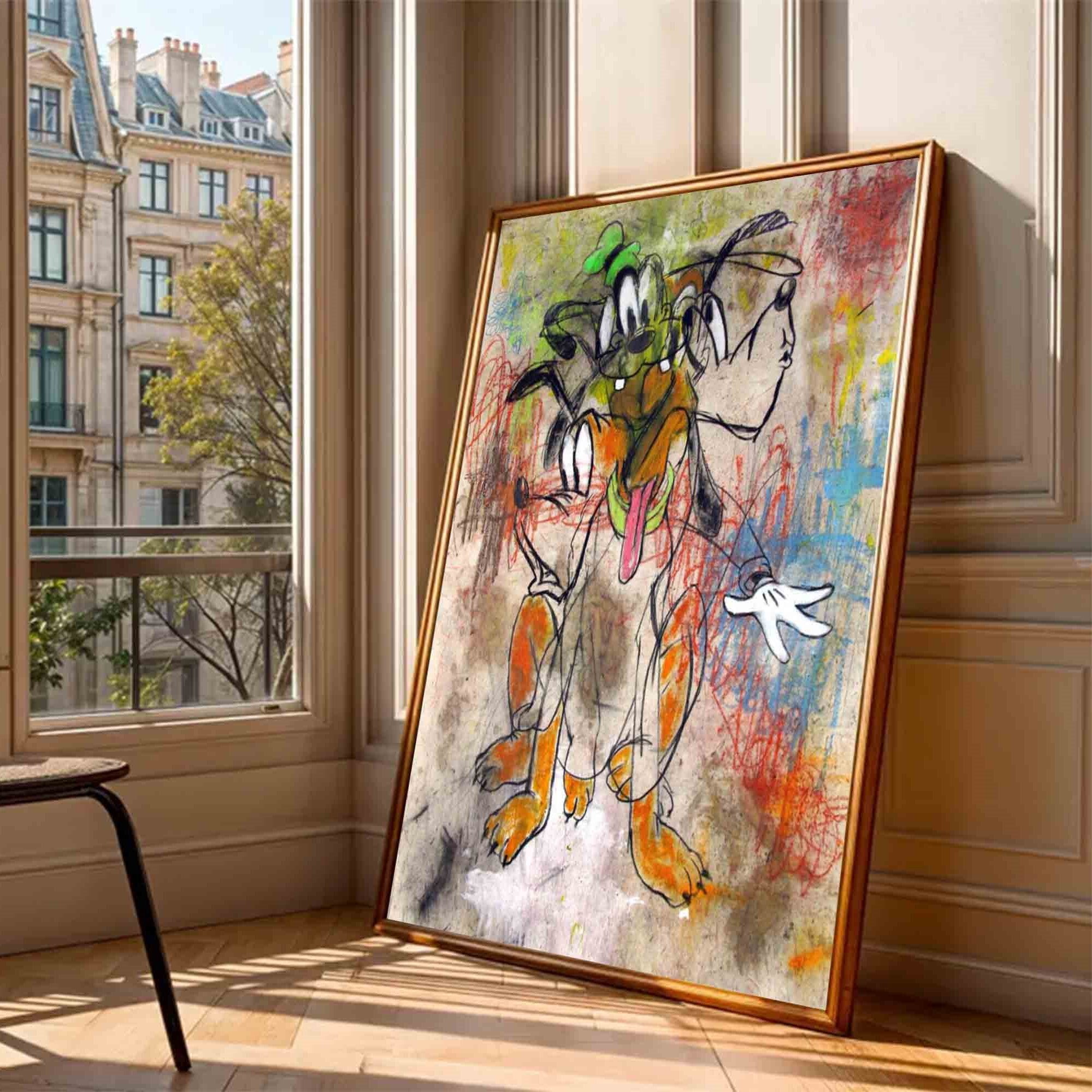 cartoon style abstract art colorful Pop graffiti Art street graffiti art