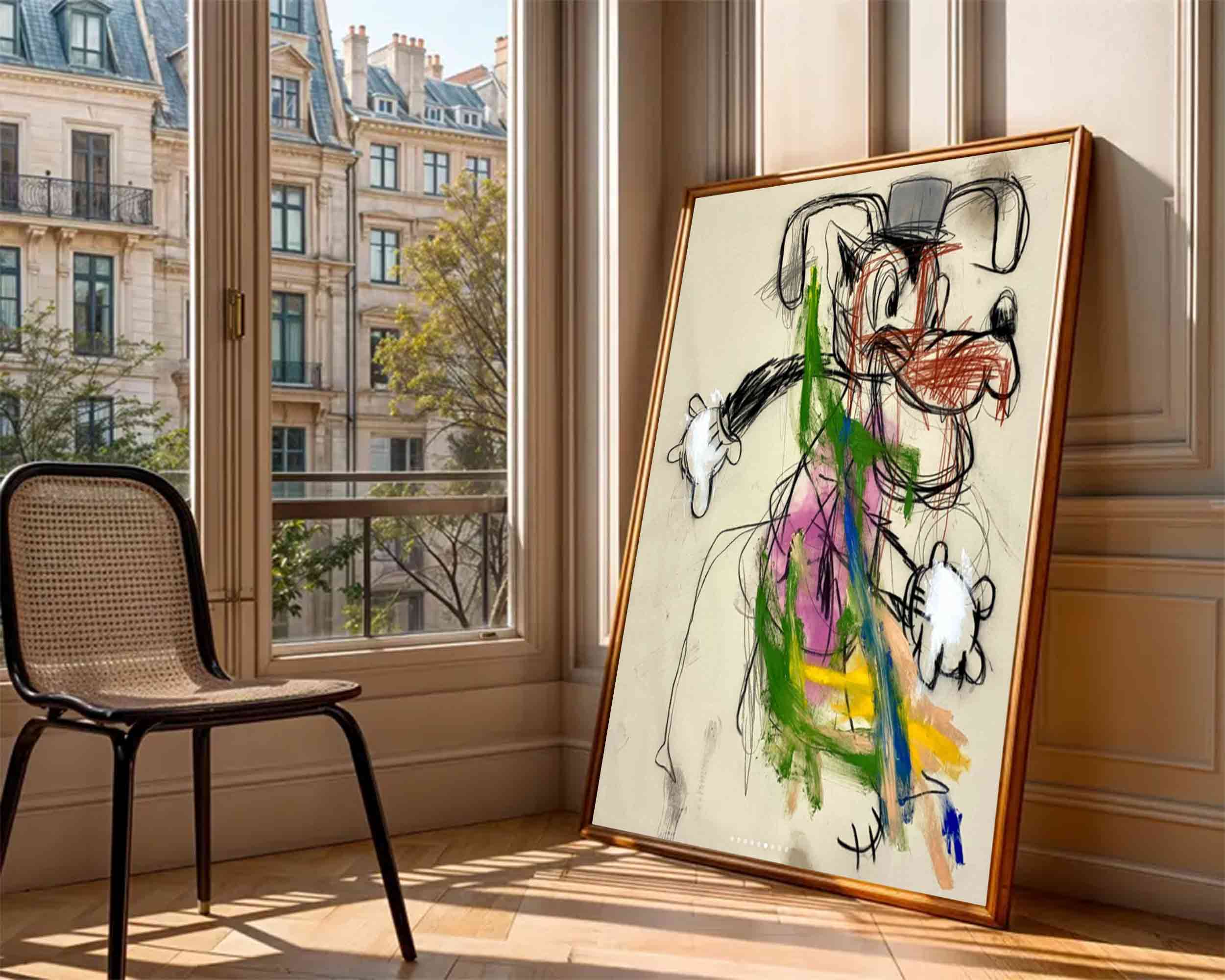Disney's Goofy graffiti art colorful Pop graffiti Art street graffiti art