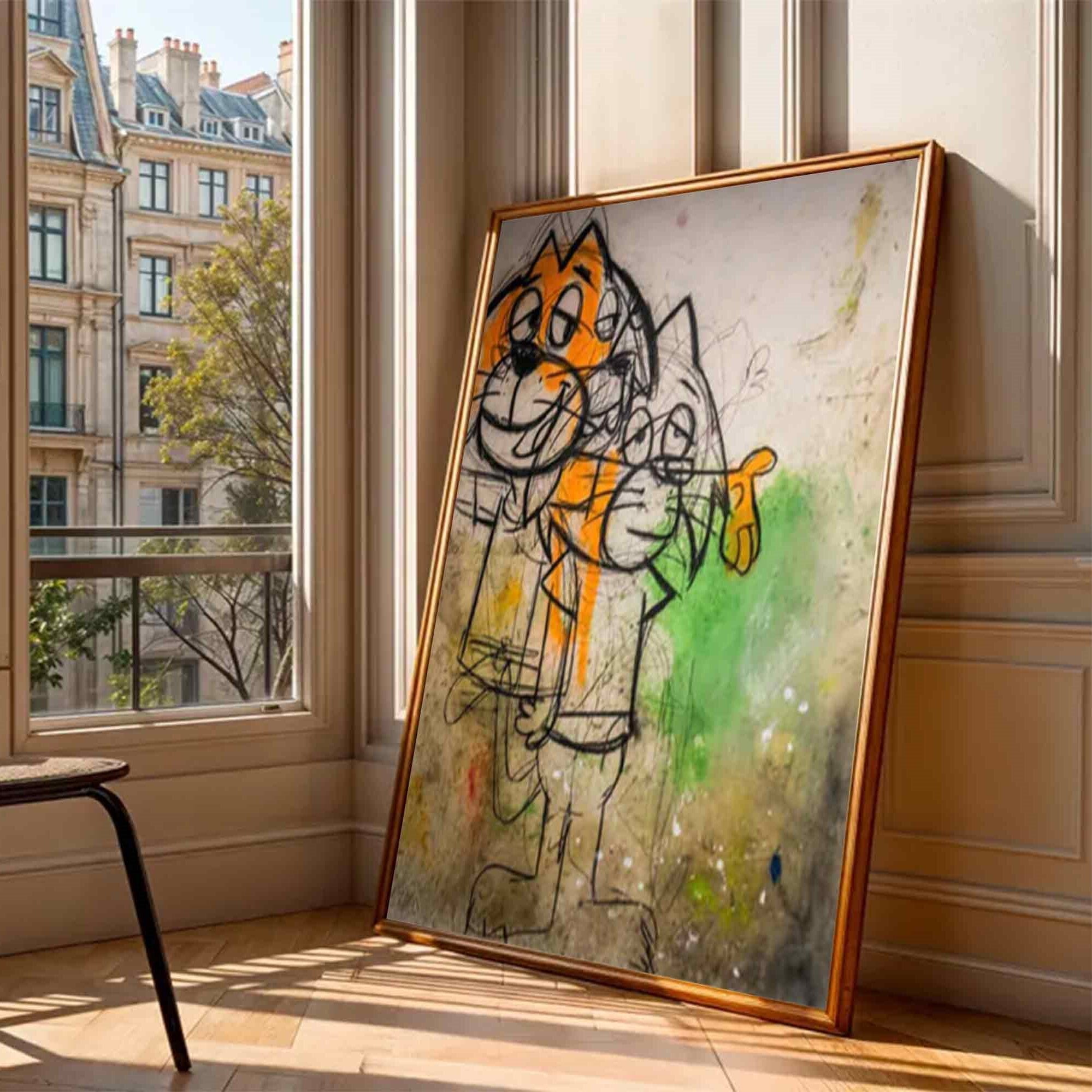 Pop Street graffiti art street Cartoon drawing style art urban street art