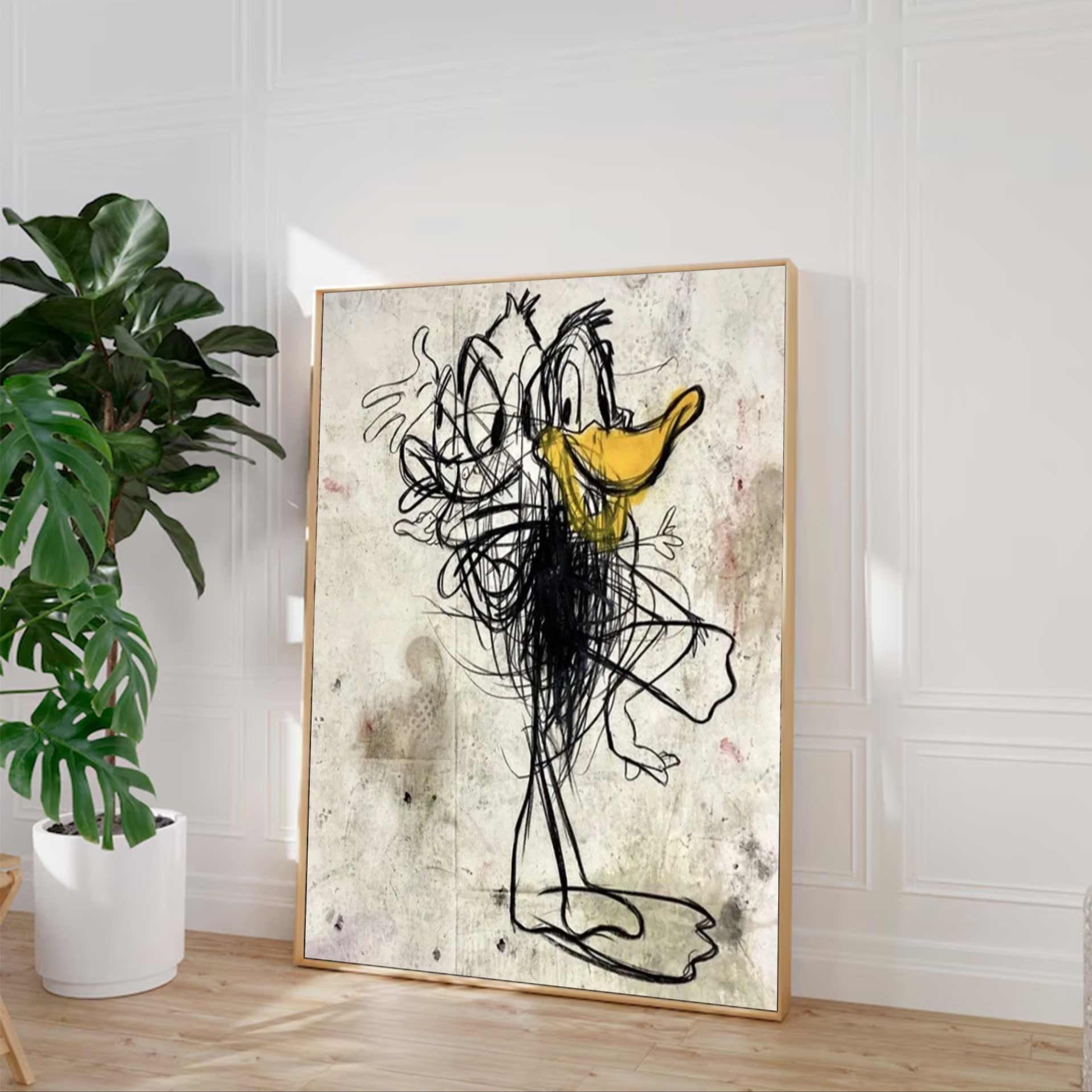Donald Duck cartoon Graffiti art street art style graffiti wall decor