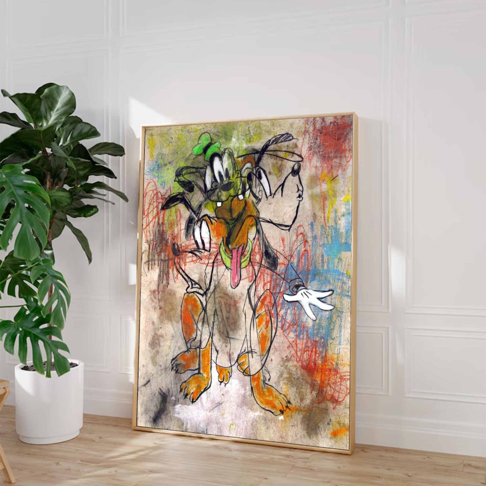 cartoon style abstract art colorful Pop graffiti Art street graffiti art