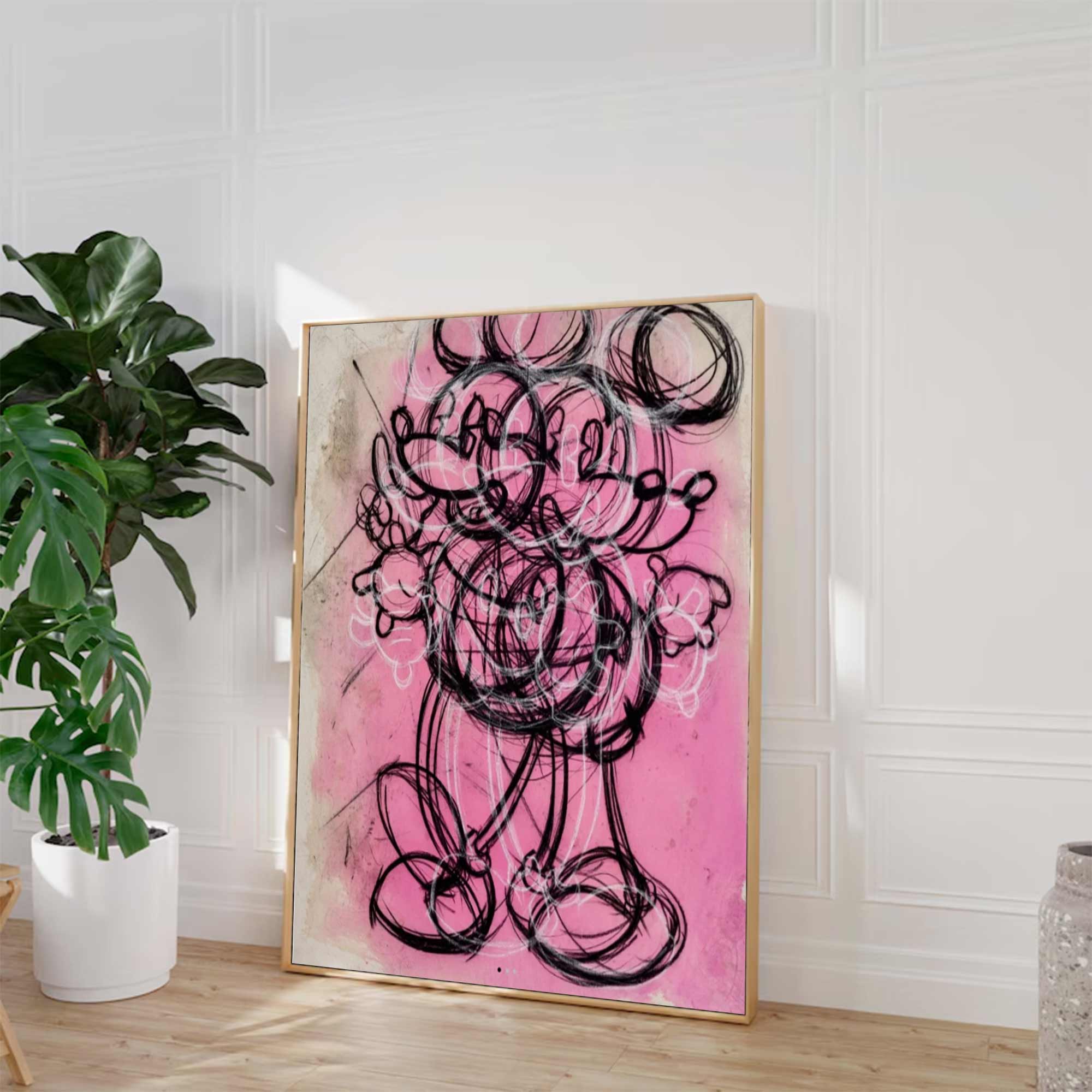 Mickey Mouse cartoon Graffiti painting street graffiti style art