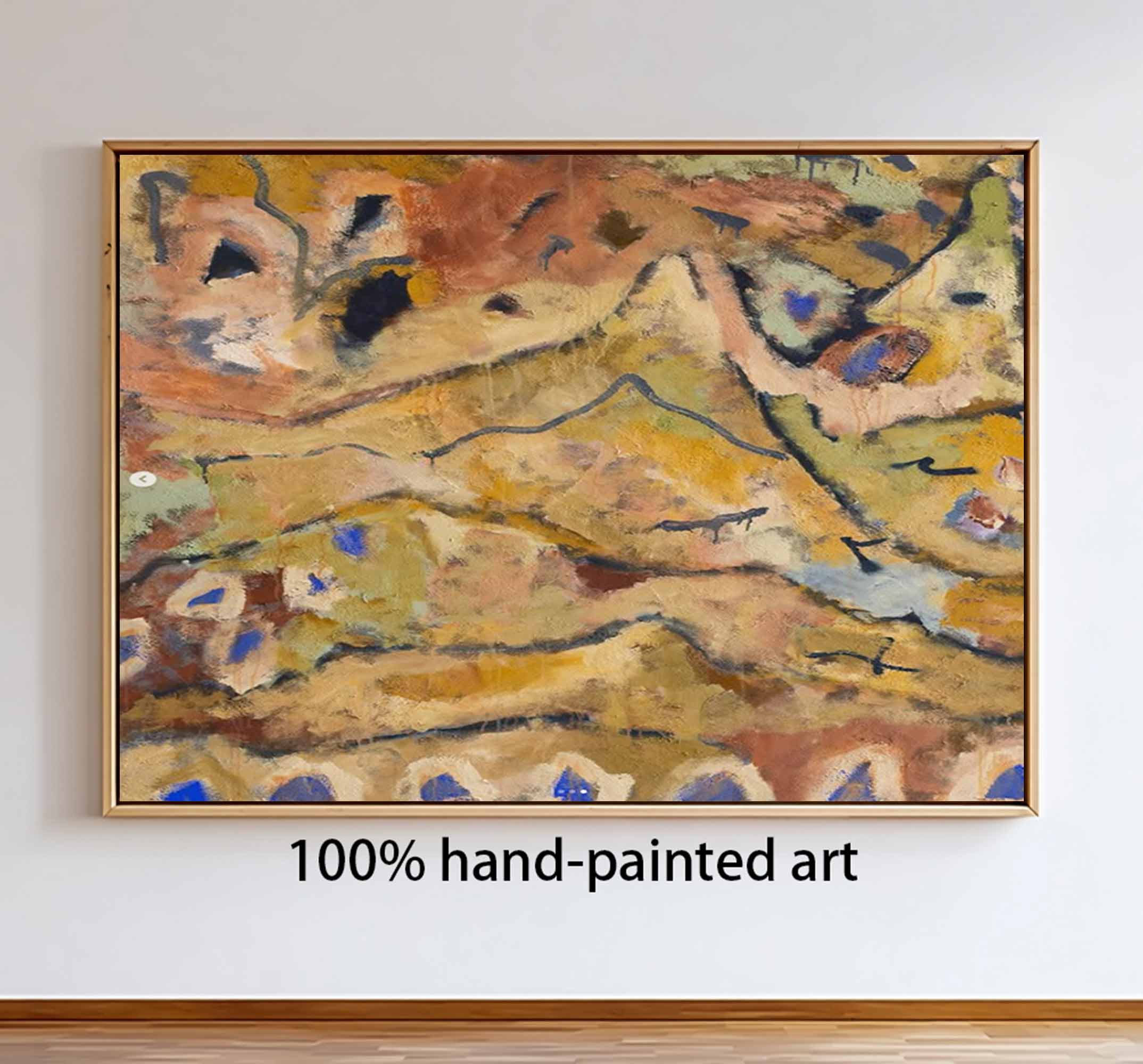 Earth-toned floral paintings brown pop abstract art brown graffiti art