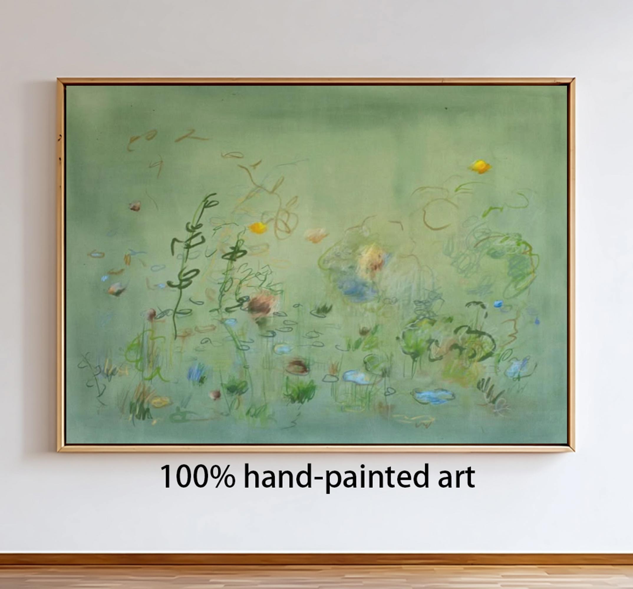 green flower painting Green plant painting, green graffiti art