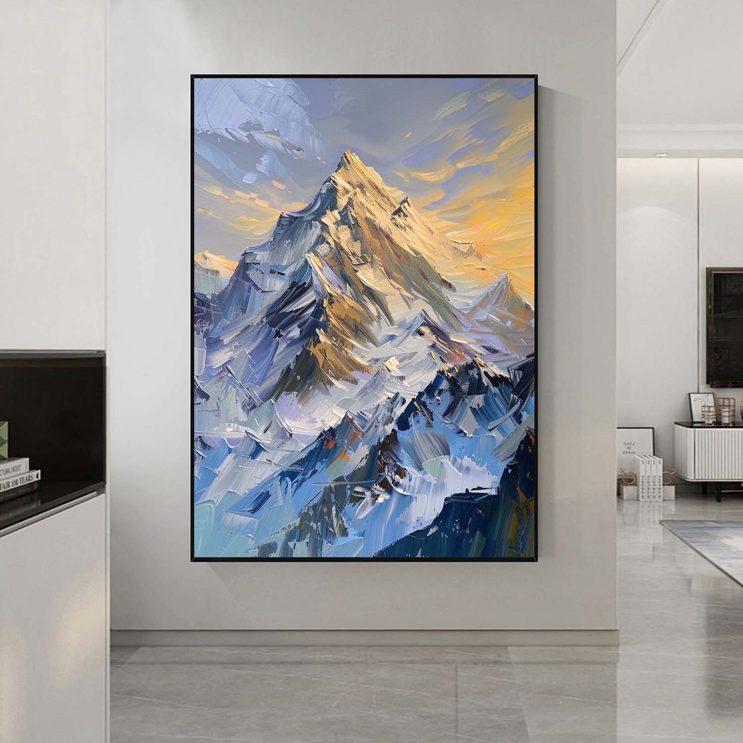 mountain painting mountain landscape art mountain artwork painting of the mountains
