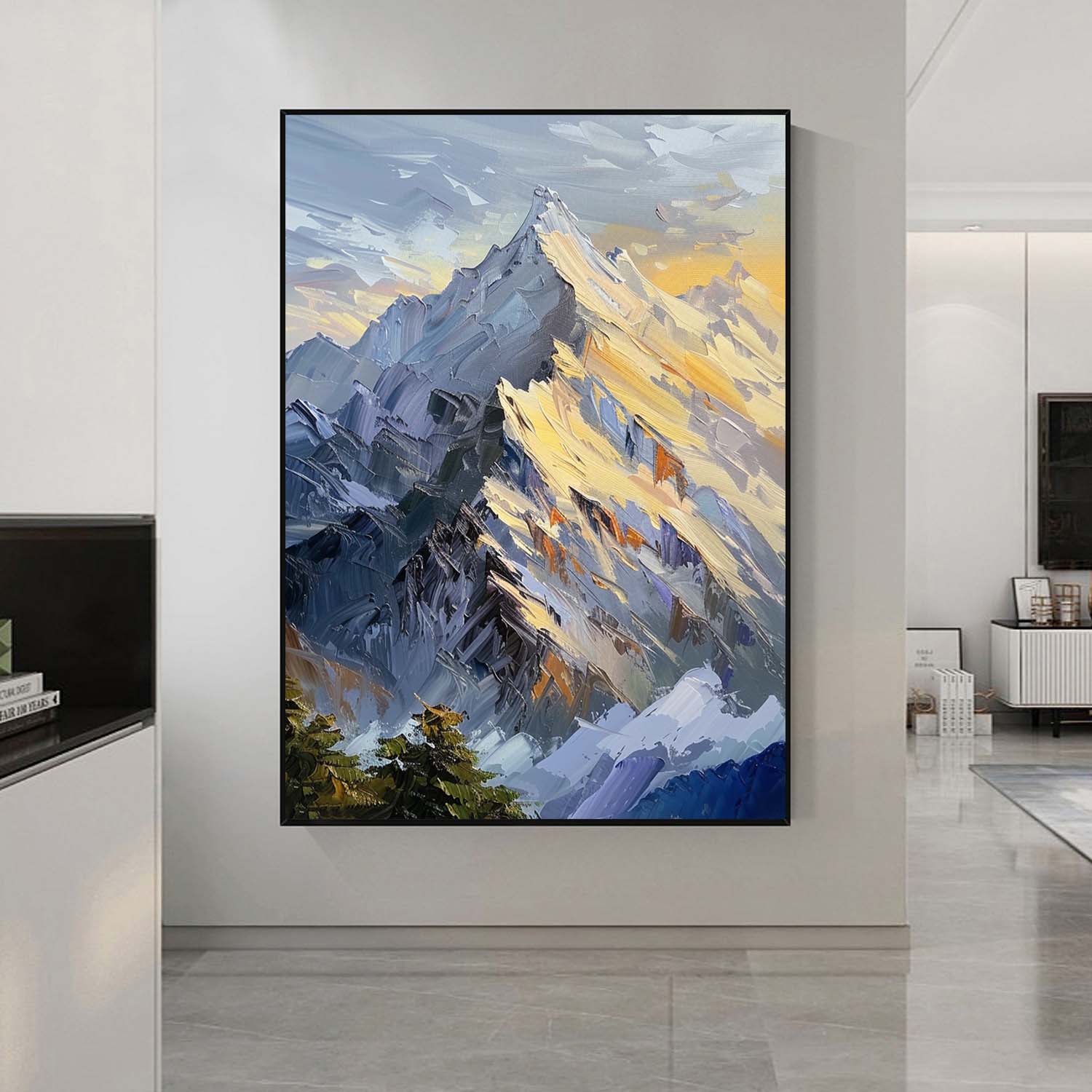 mount fuji painting mountain painting mountain landscape art mountain artwork