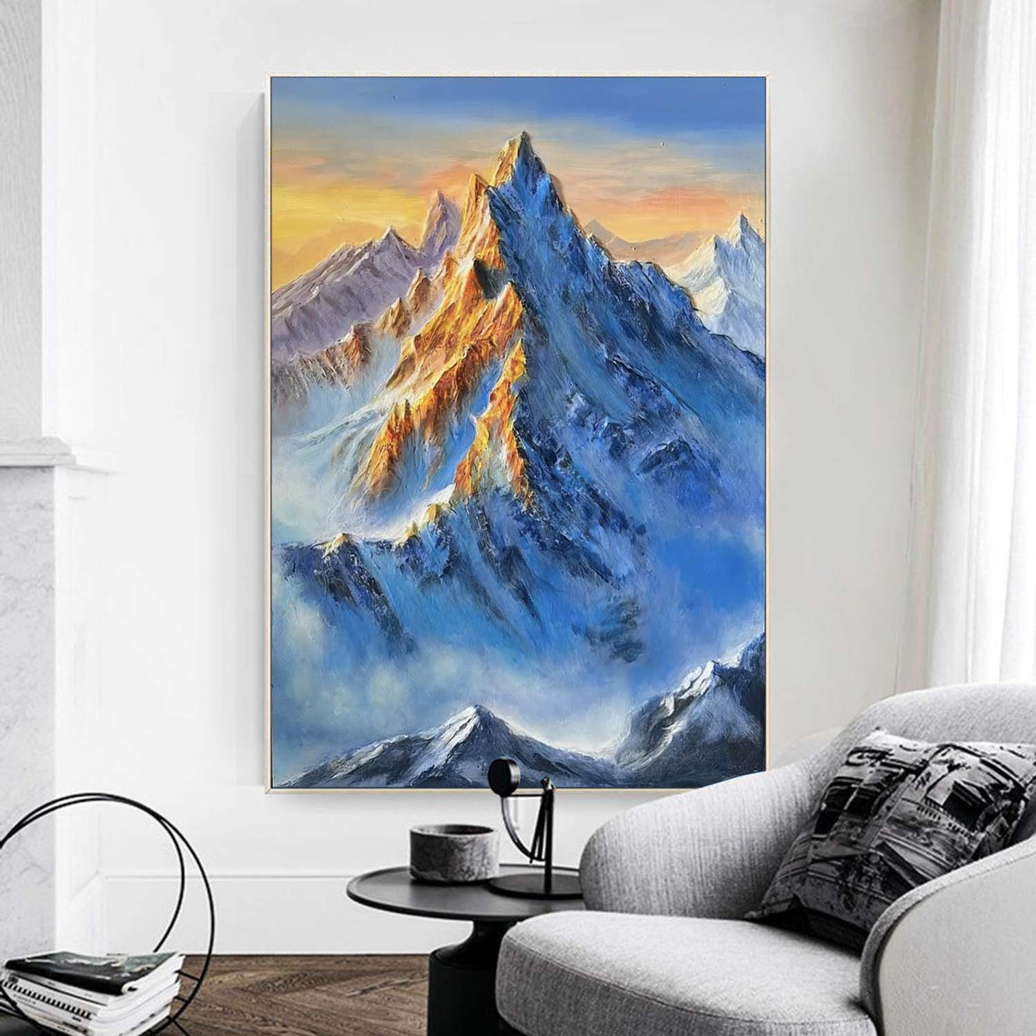 blue mountains artwork mountain painting mountain landscape art mountain artwork