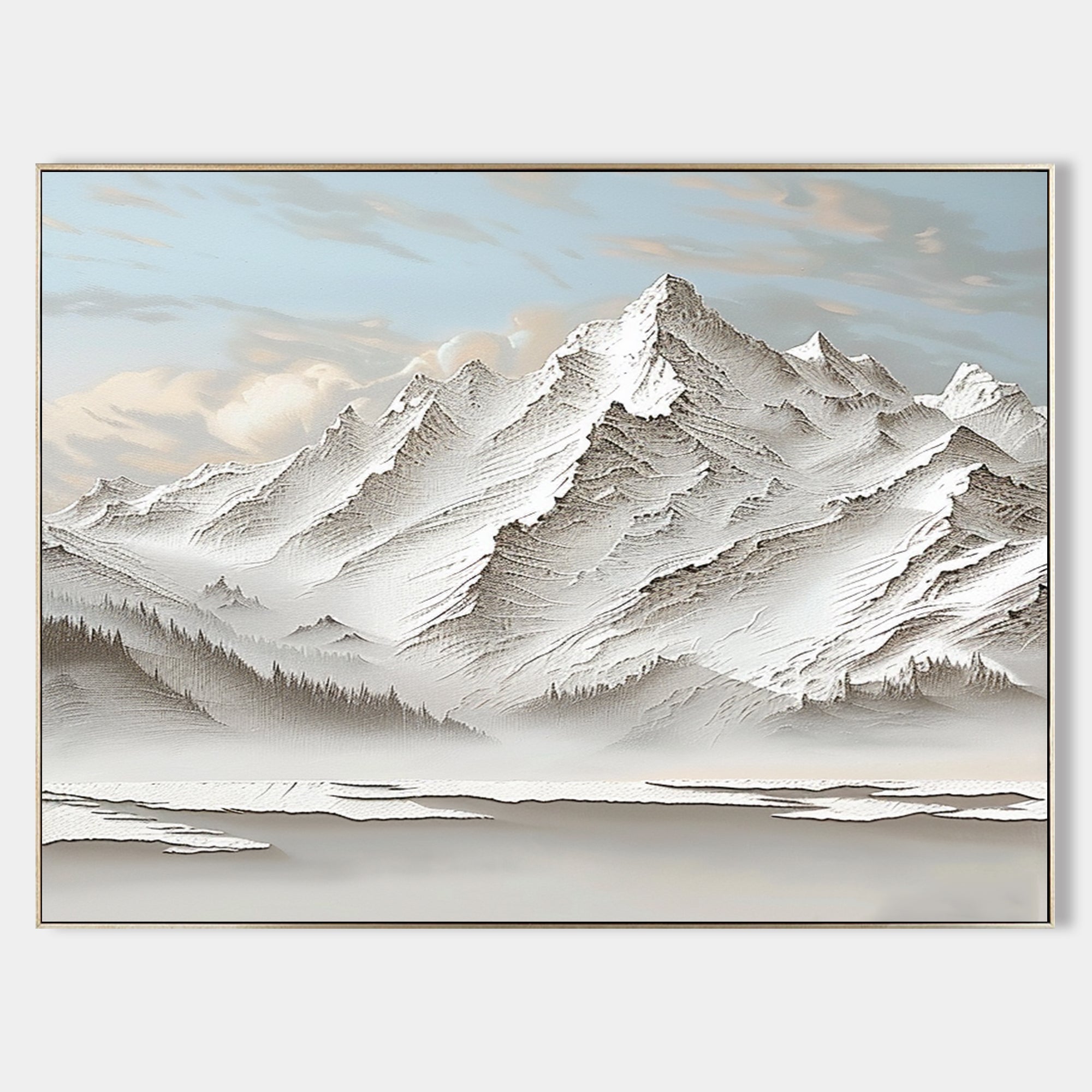 mountain landscape art mountain wall art Large mountain artwork Large mount paintings