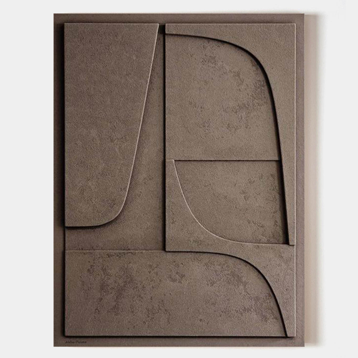 Brown Sculptured art Painting Abstract 3D Textured Wall Decor Art sculpture Textured Wall Decor