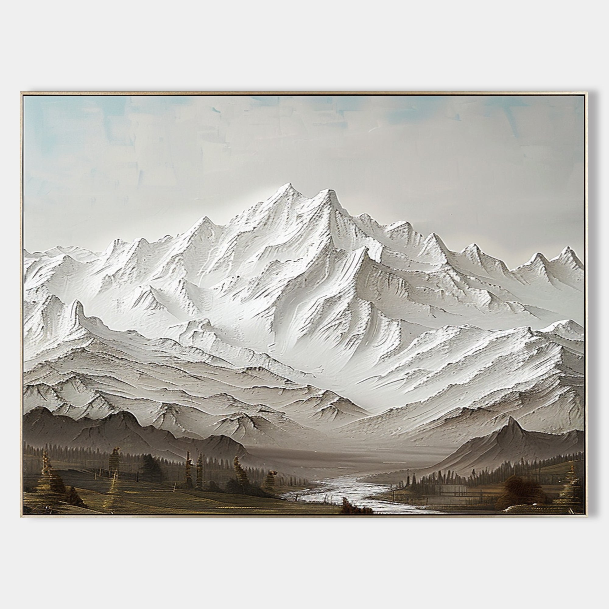 Large mount paintings mountain wall art Large mountain artwork mountain landscape art