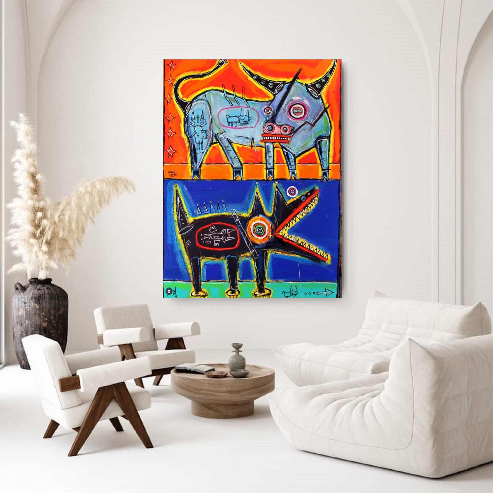 Colorful Pop Art Street Graffiti Art painting Modern Street Pop Art