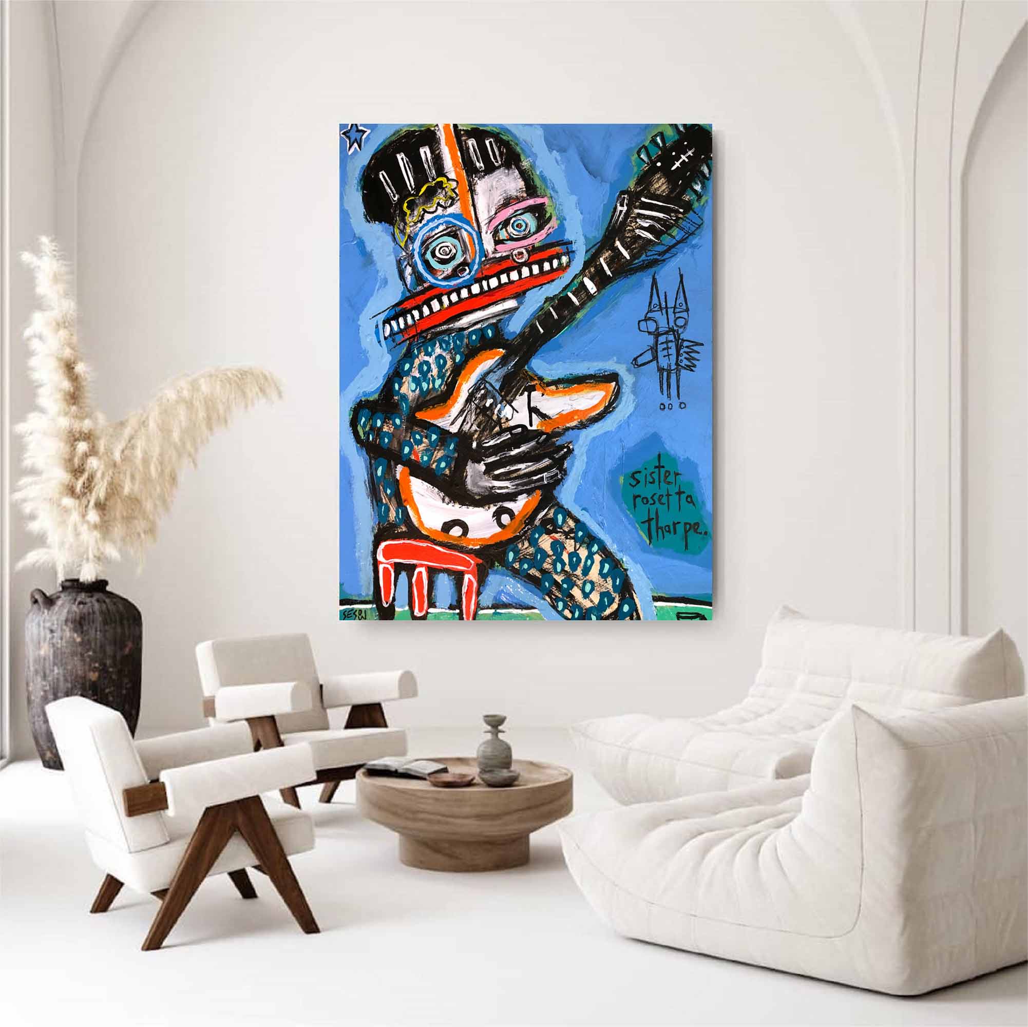 Colorful Pop Art Modern Graffiti Style Art Colorful Modern Art Canvas