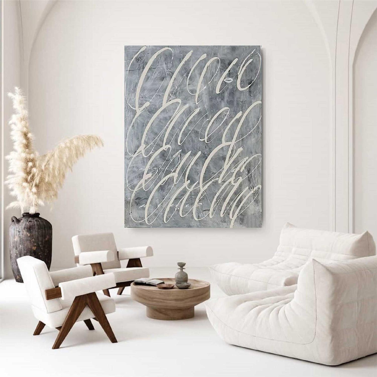 Large Blue Wall Art Blue Minimalist Abstract Painting Light Blue Abstract Art