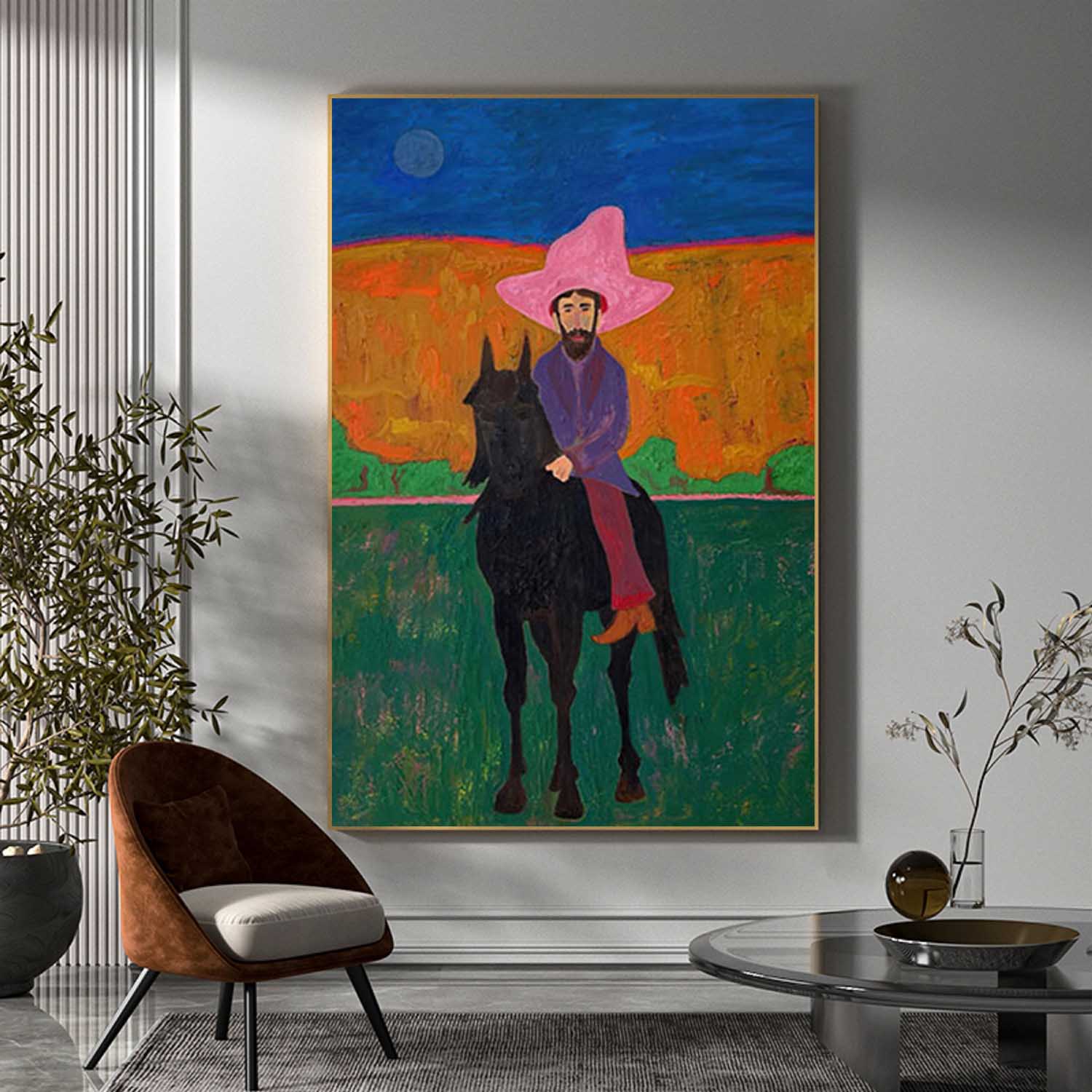 Figure abstract painting Red hat figure painting red hat figure abstract painting figure art