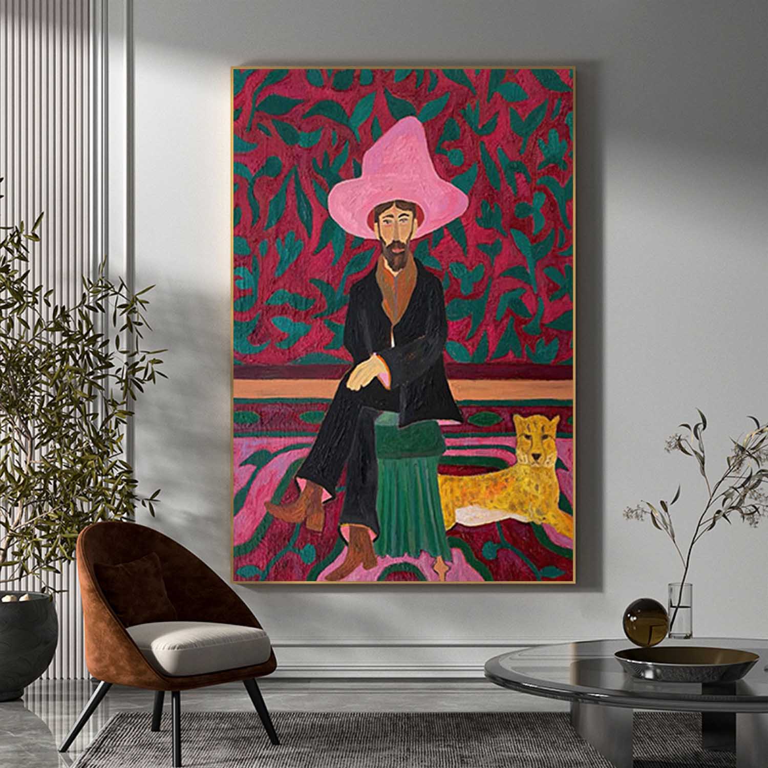 Colorful abstract painting Figure abstract painting, figure face art, red figure abstract painting, modern figure abstract painting