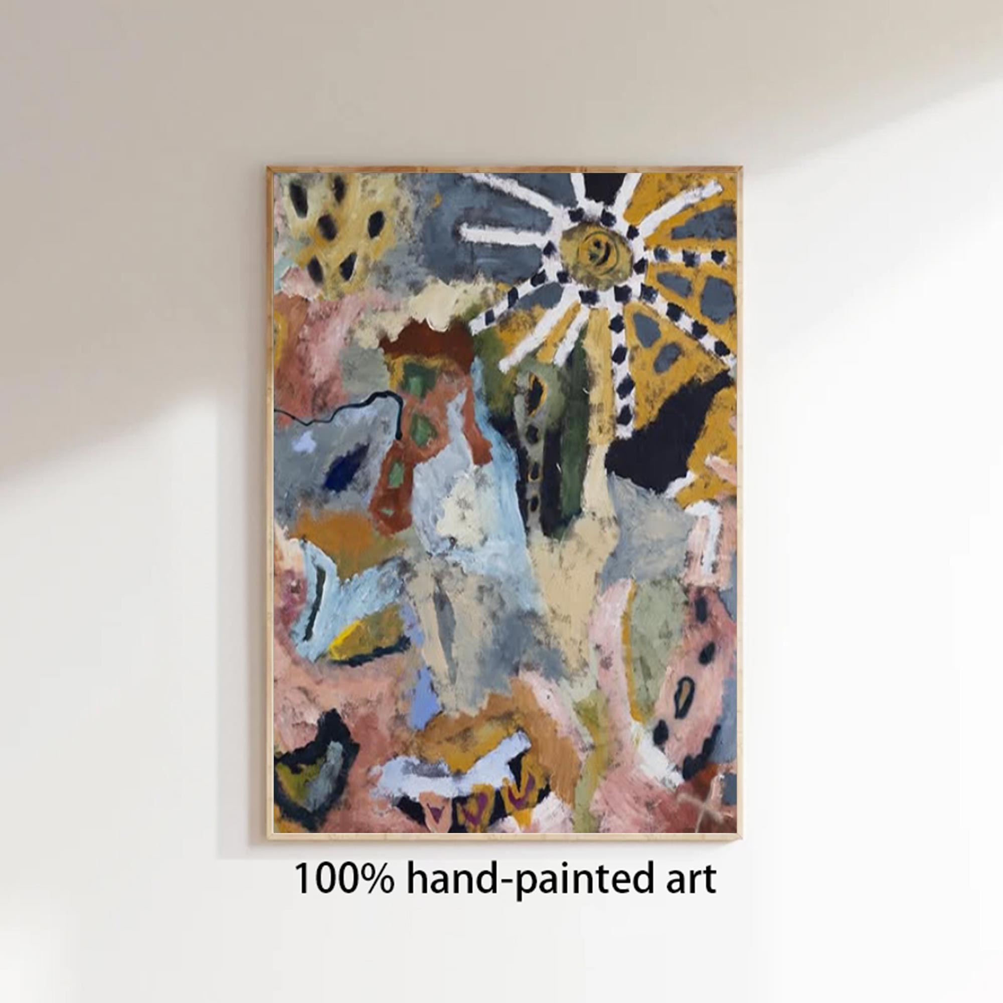 colorful graffiti art, Colorful abstract painting, colorful textured wall decor