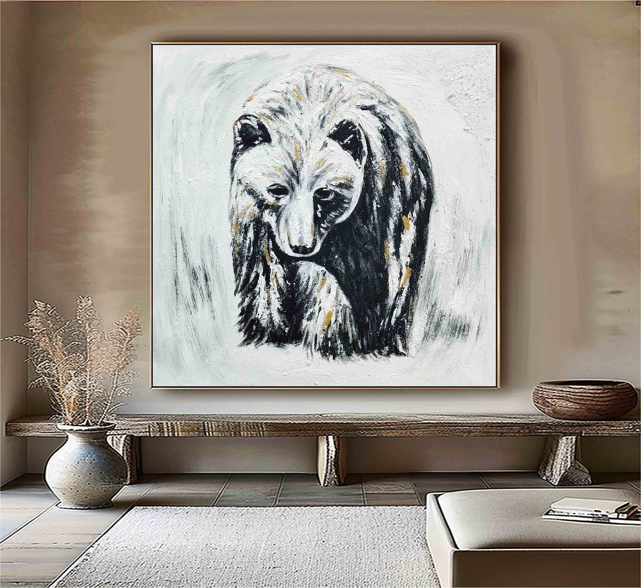 Bear Painting Bear Oil Painting Bear Abstract Painting Bear Painting Personalized Gifts Animal Painting