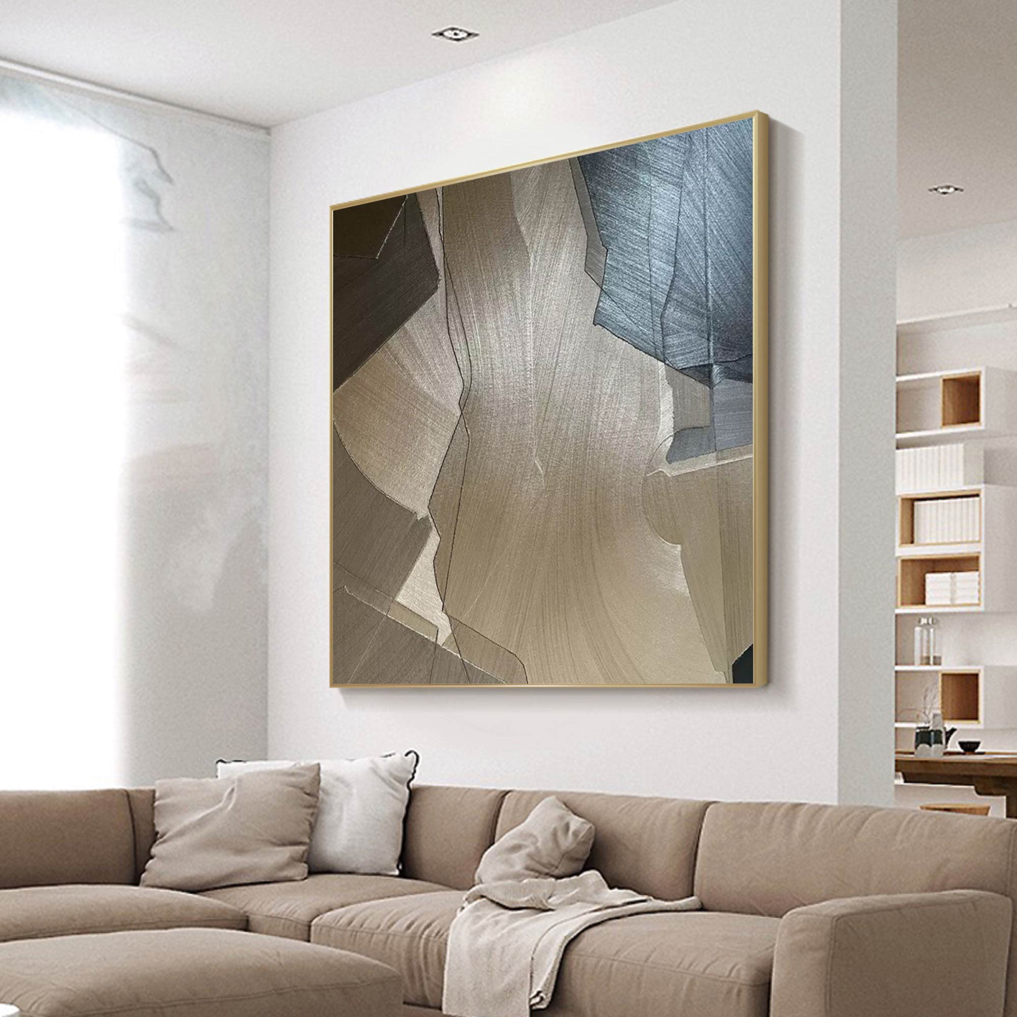 Beige Minimalist Wall Art brown Wabi Sabi Wall Art Beige brown Minimalist Painting