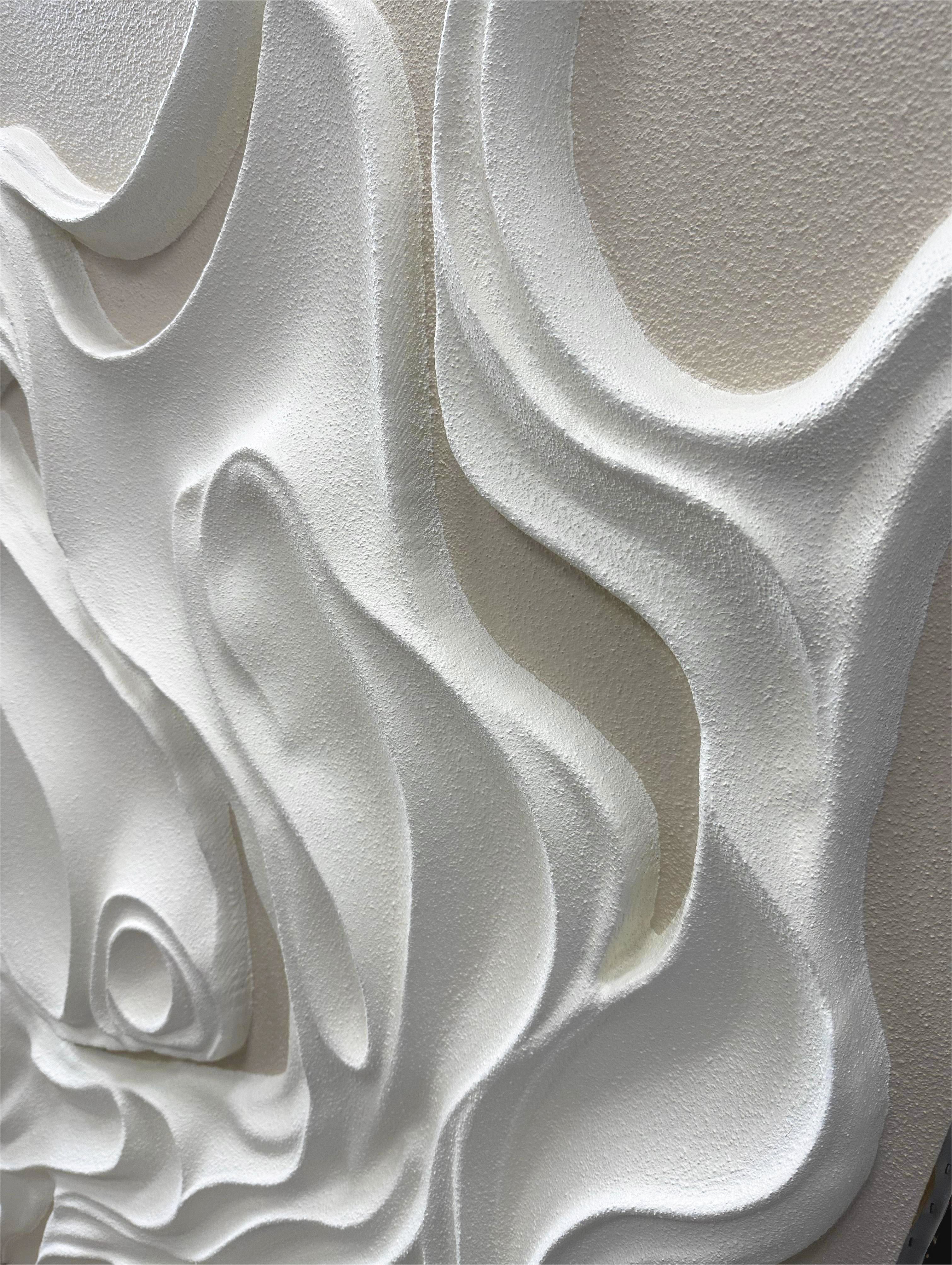 Beige sculpture Textured Wall Decor Beige Geometric Wood Wall Art