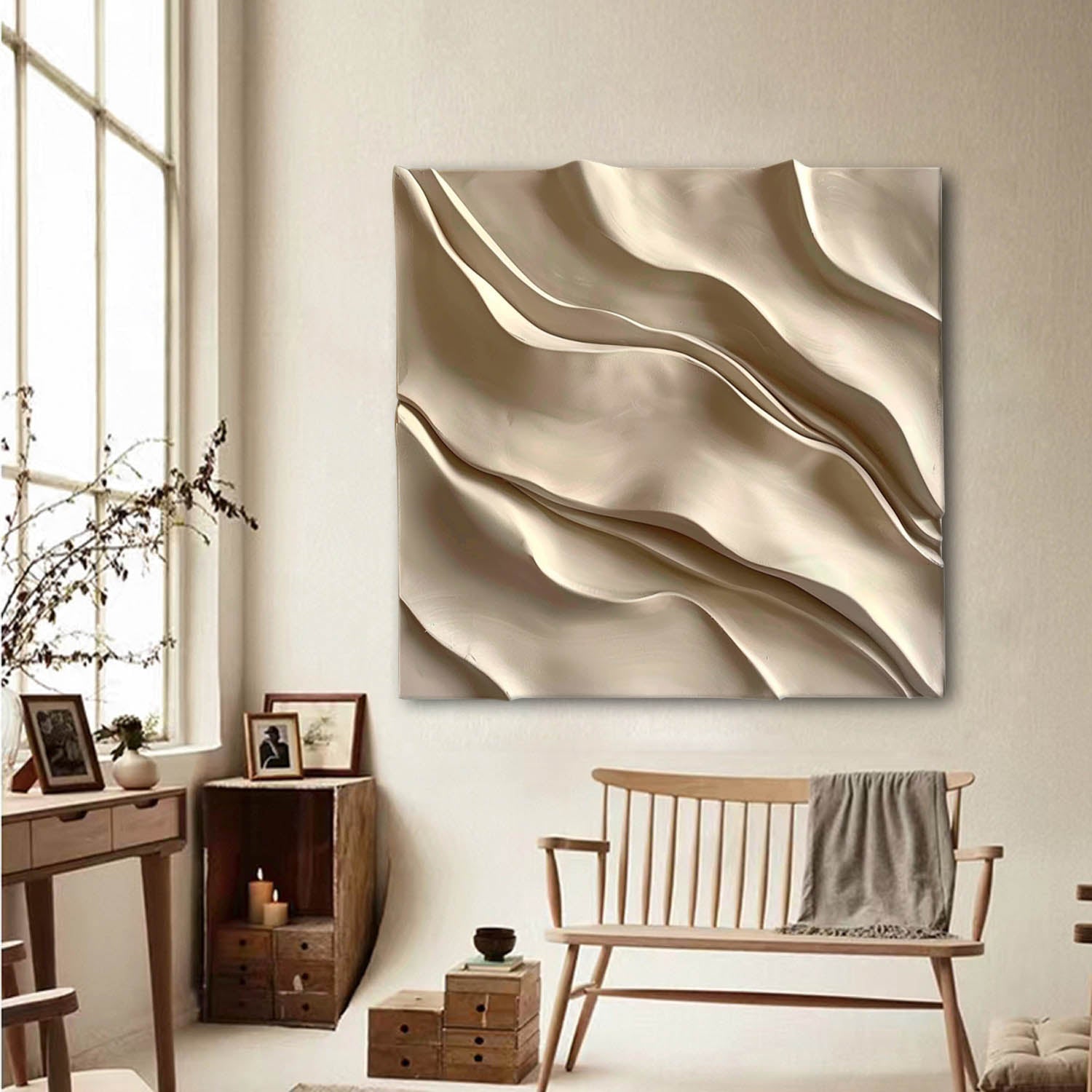 Sculptured art Painting Wood carving wall art Wood Textured Wall Decor