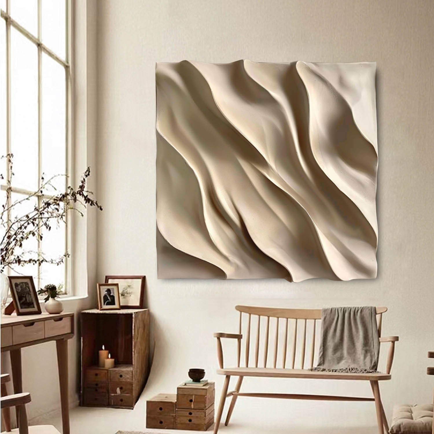 Sculptured art Painting Wood carving wall art Wood Textured Wall Decor