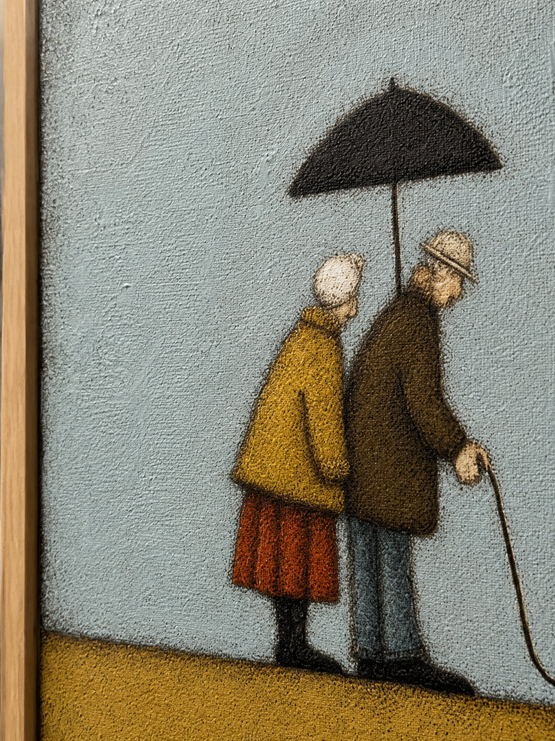 Golden Anniversary Gift Vintage Style Elderly Love Wall Art For Cozy Living Room