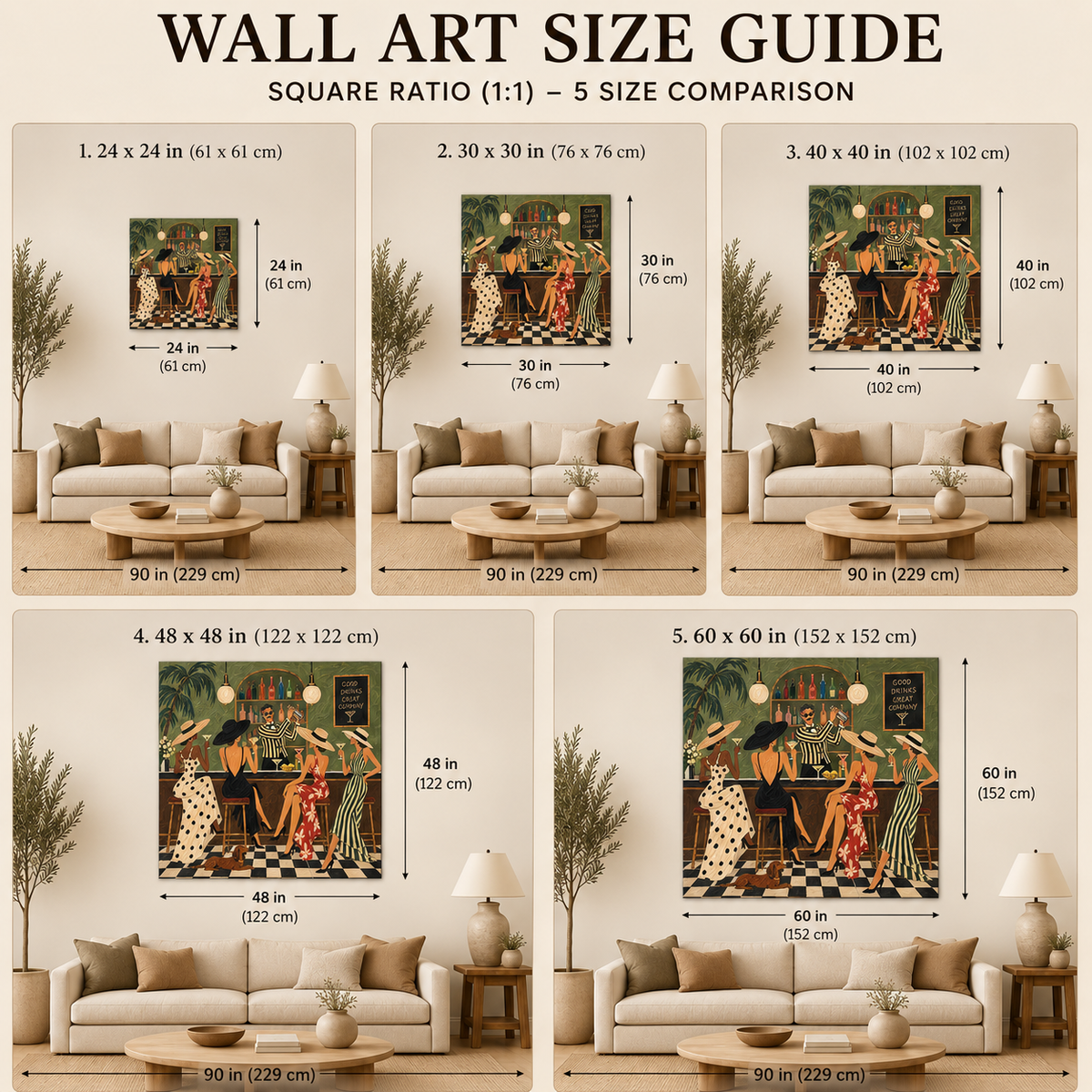 Retro Bar Wall Art For Living Room And Home Bar Decor Original Painting