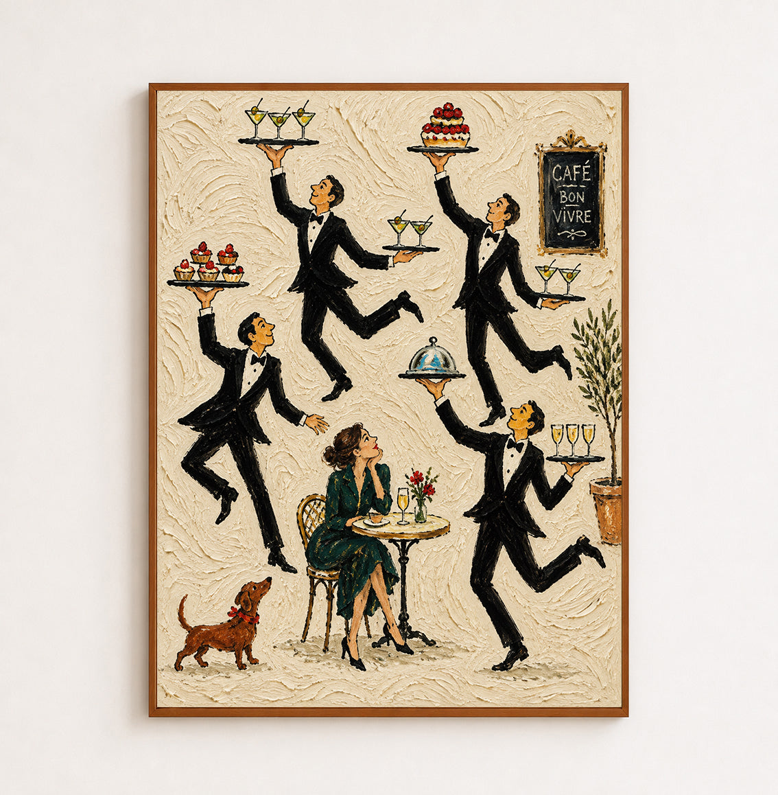 French Bistro Wall Art For Dining Room Vintage Kitchen Decor With Textured Finish