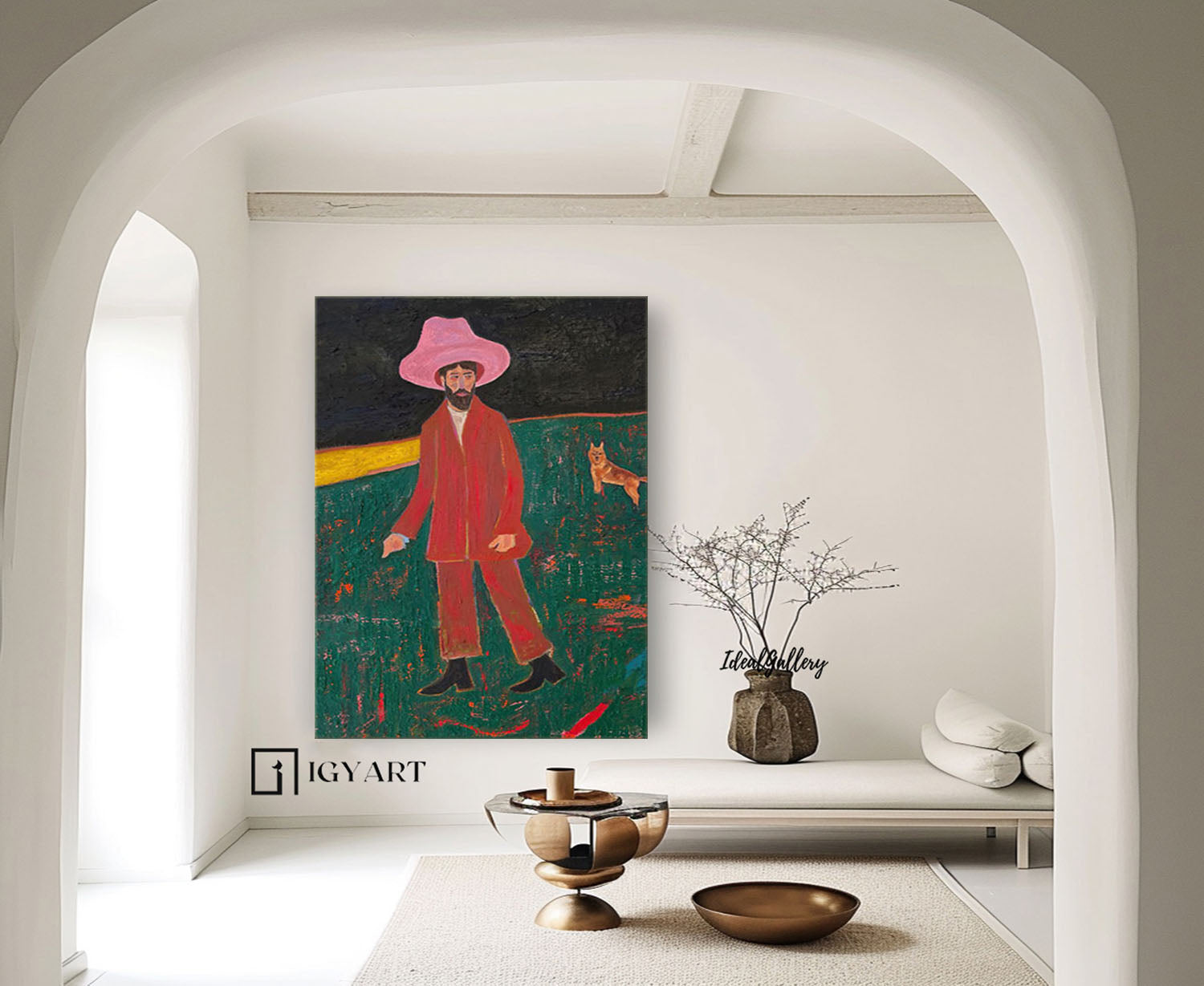 Red hat figure painting Figure abstract painting red hat figure abstract painting figure art 