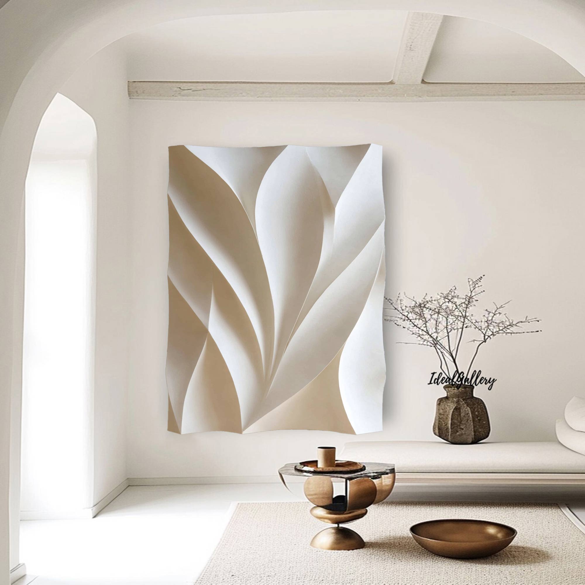 white Wood carving texture wall decor wood sculpture wall painting