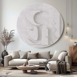 white Circle Art sculpture Textured Wall Decor white Circle Sculptured art Painting white Circle 3D Textured Wall Decor Customizable colors