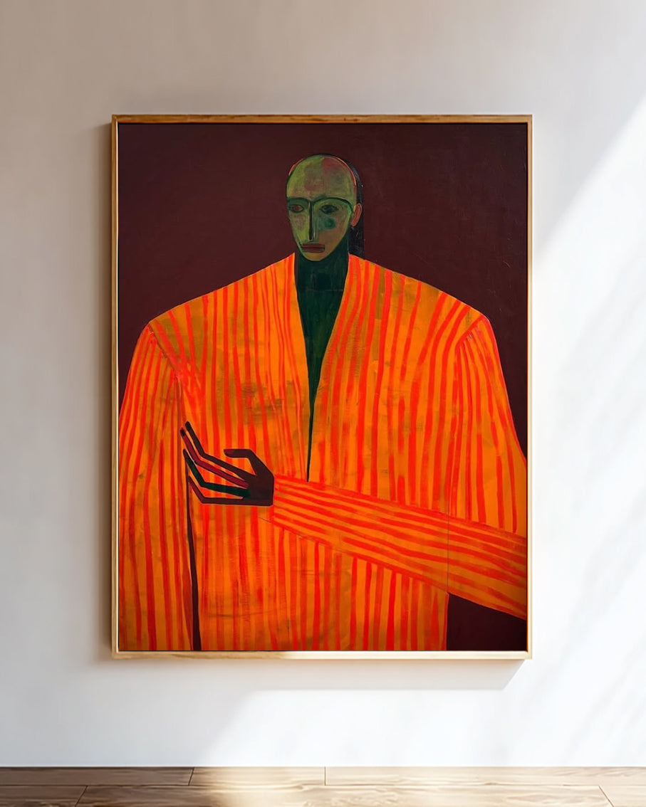 Abstract figurative painting Surrealist Portrait Wall art Surrealist Portrait