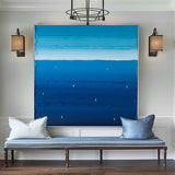 Holiday leisure painting Blue Surf Painting Large Blue textured Abstract Painting Blue Sailing art Blue surfing painting