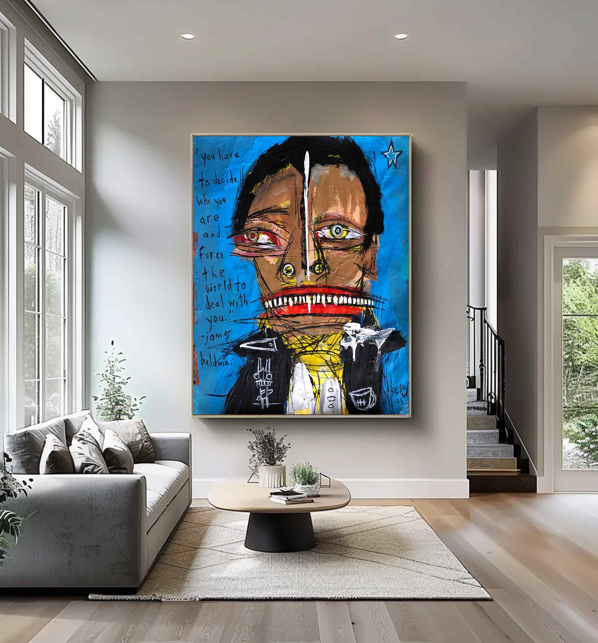 Colorful Modern Art Canvas Colorful Pop Art Modern Graffiti Style Art 