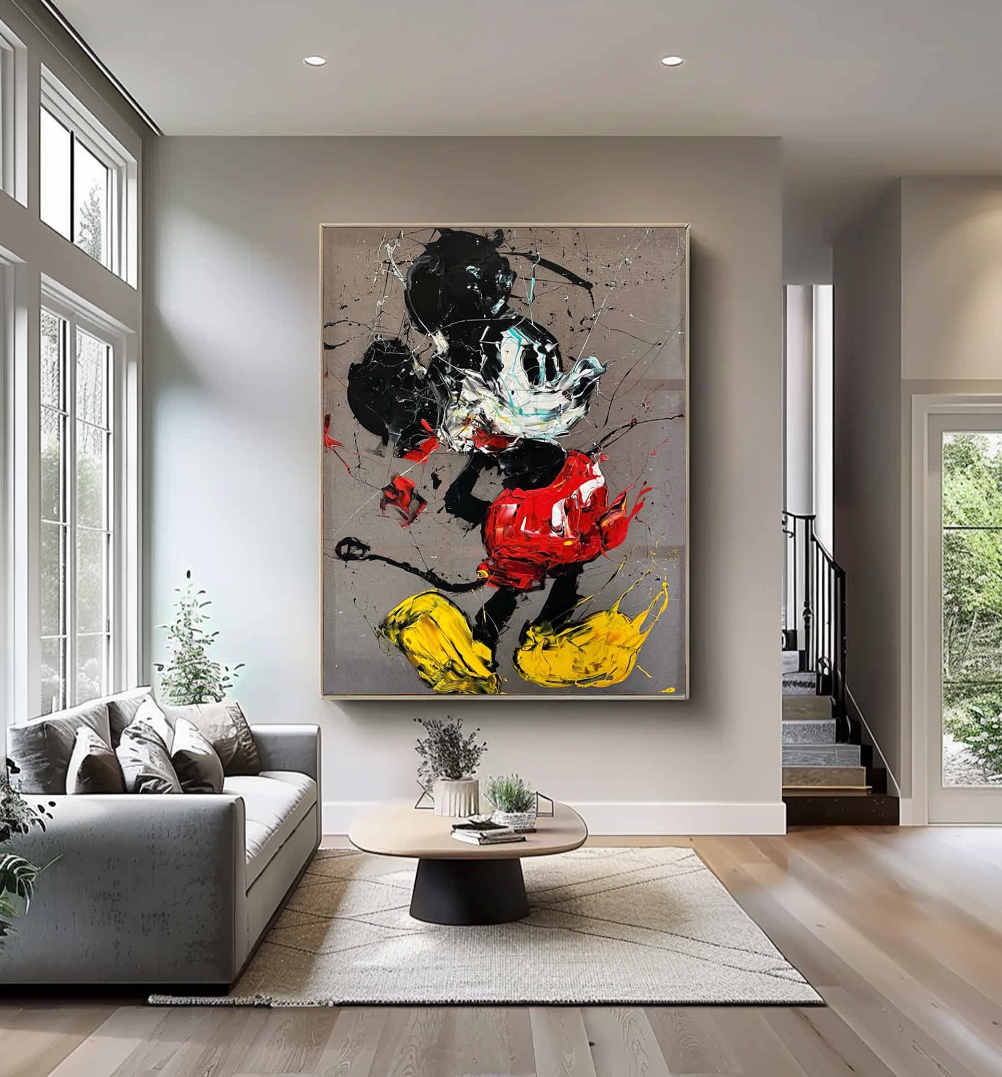 street art style graffiti cartoon Mickey Mouse Graffiti painting