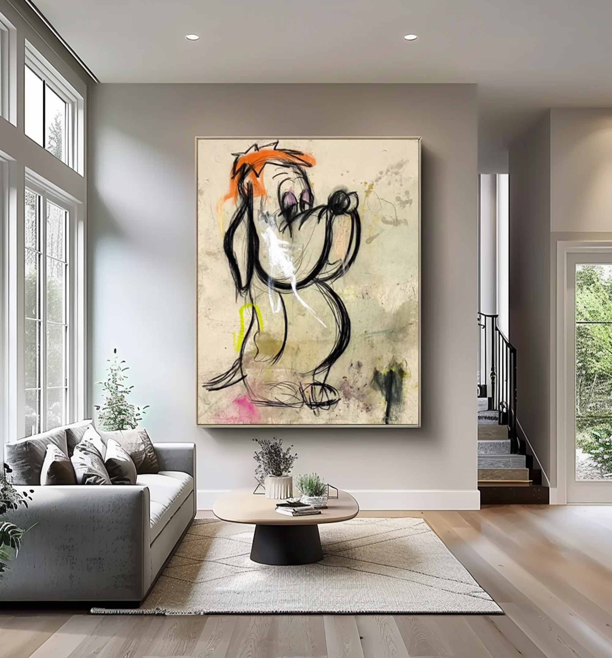 colorful Pop Street Art Basquiat style art cartoon style Abstract art