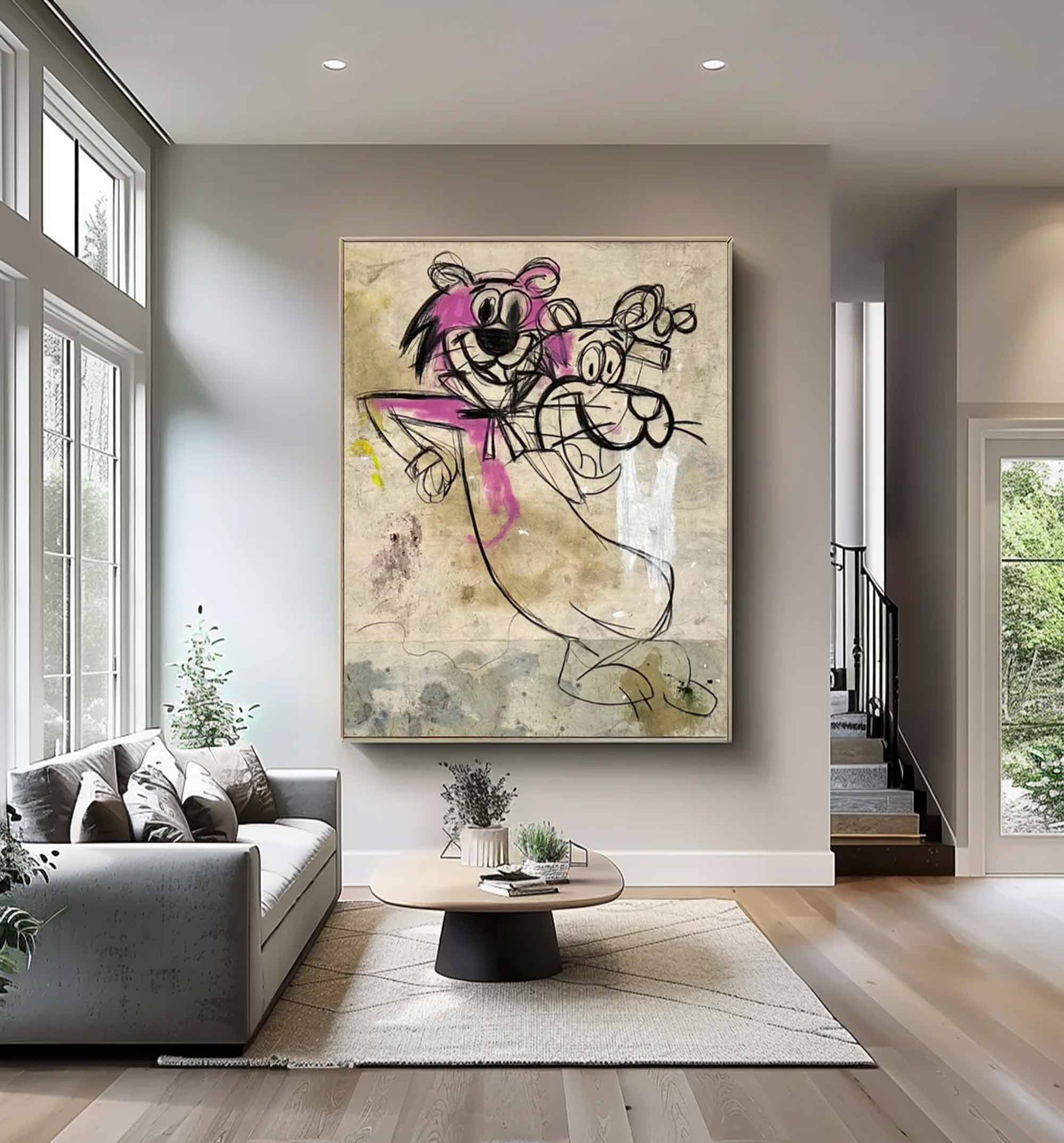 Disney's Cartoon graffiti art colorful Pop graffiti Art street graffiti art